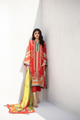 Tangerine Gota Embellished Kurta With Printed Silk Dupatta