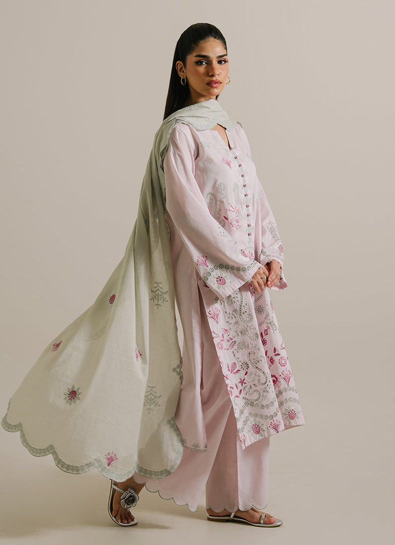 3Pc Embroidered Suit