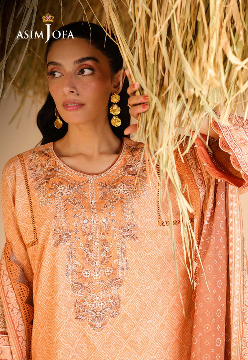 AJUBU-08 Embroidered Lawn 2 Pcs