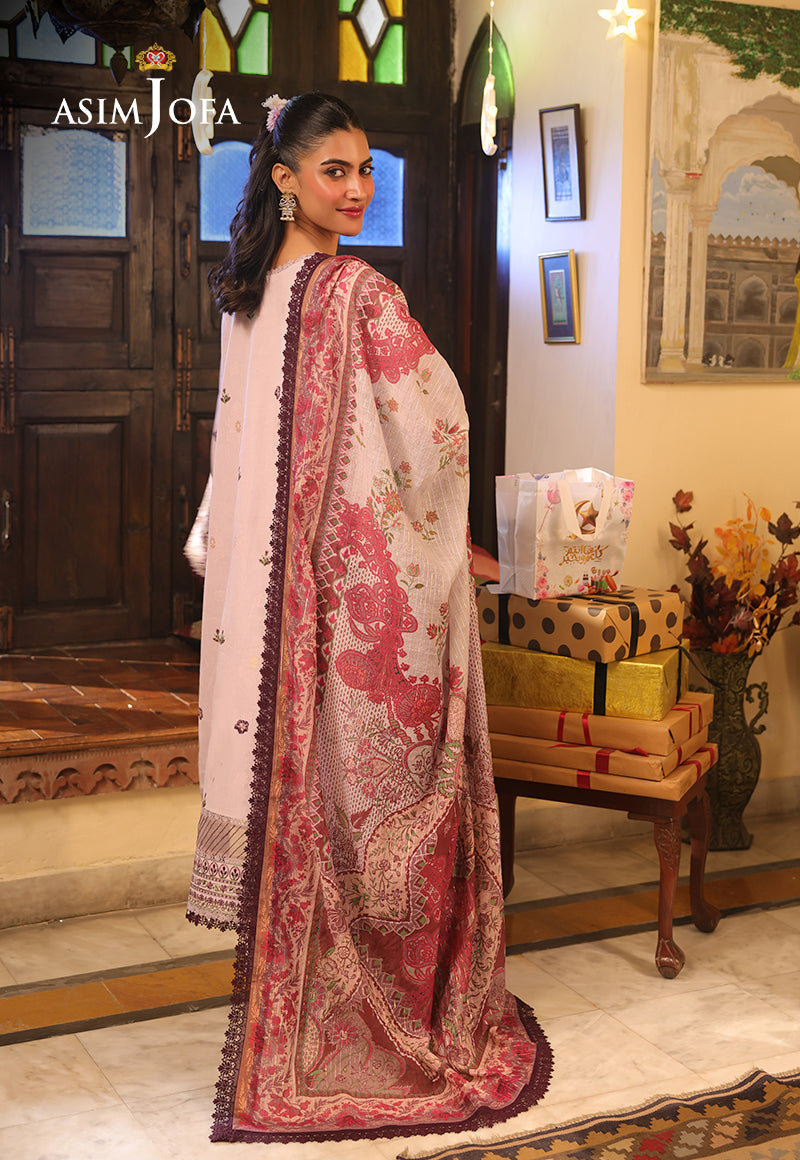 AJVF-09 EMBROIDERED CHIFFON 3 PCS