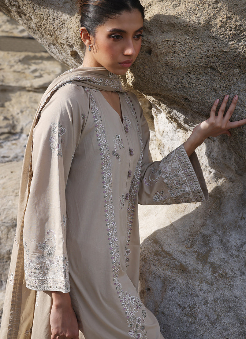 3 Pc Embroidered Suit
