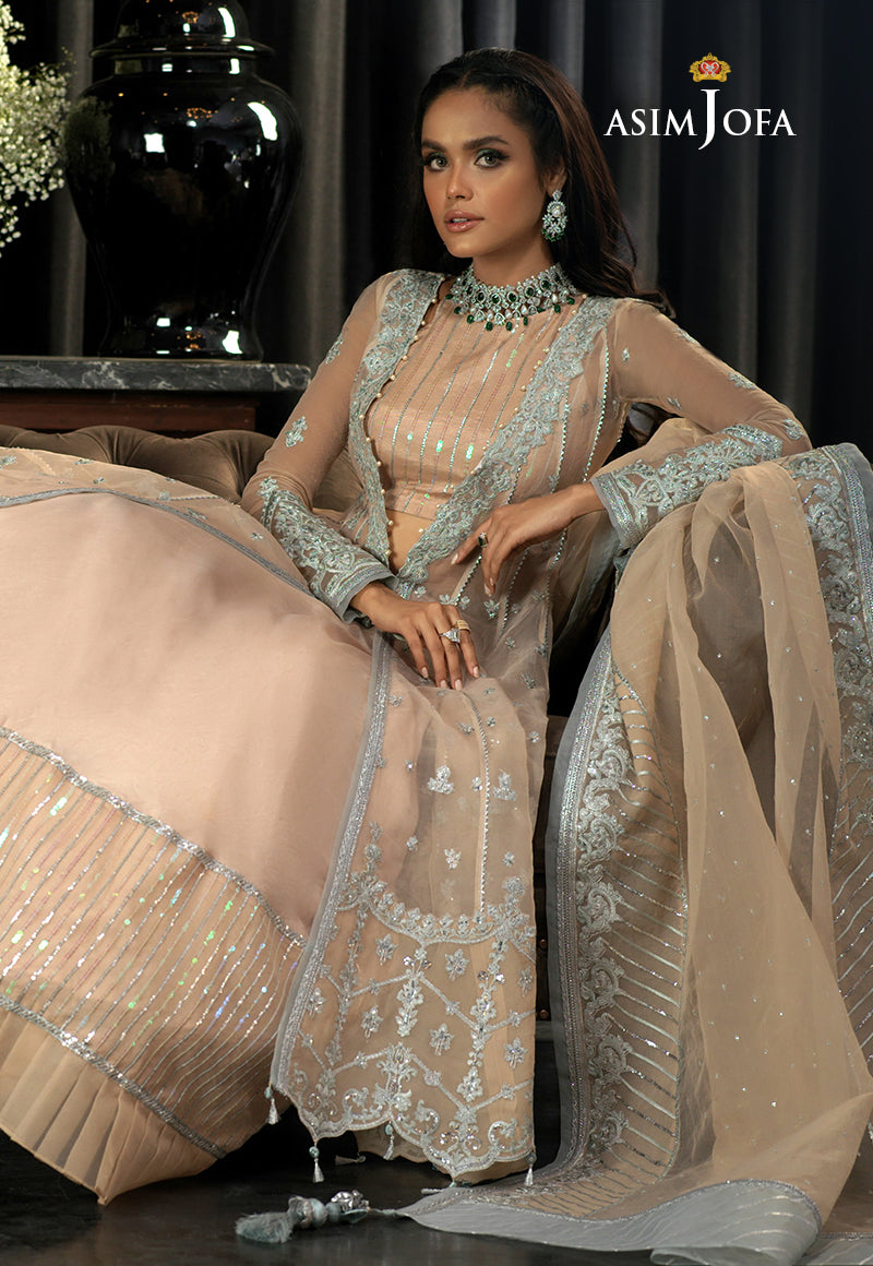 AJN-23 EMBROIDERED ORGANZA 3 PCS
