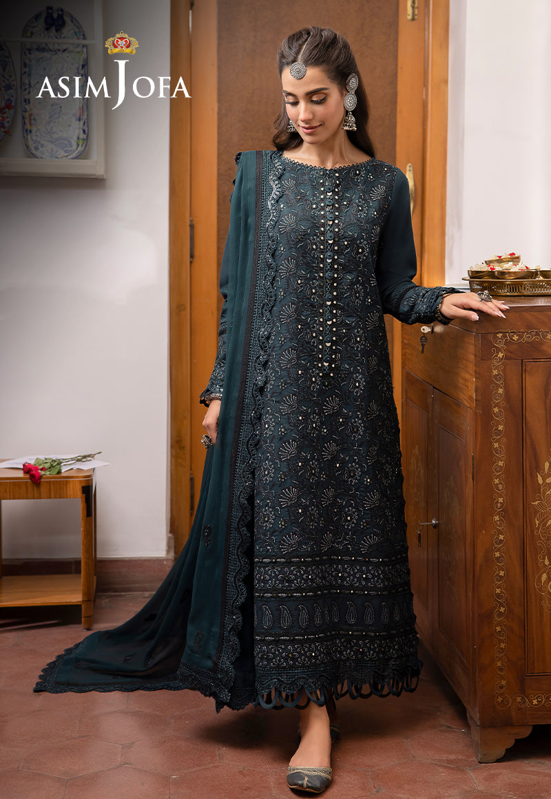AJULW-02 Embroidered Lawn Unstitched 3 Pcs