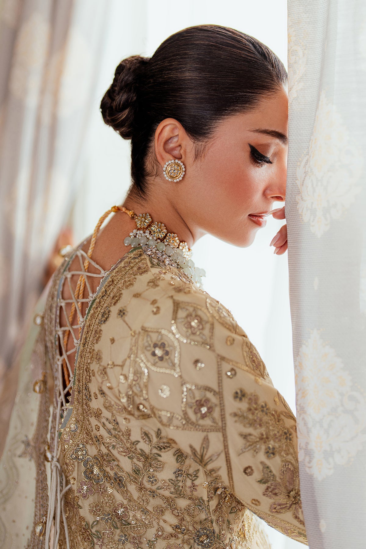 EMBROIDERED NET CH13-06 UNSTITCHED