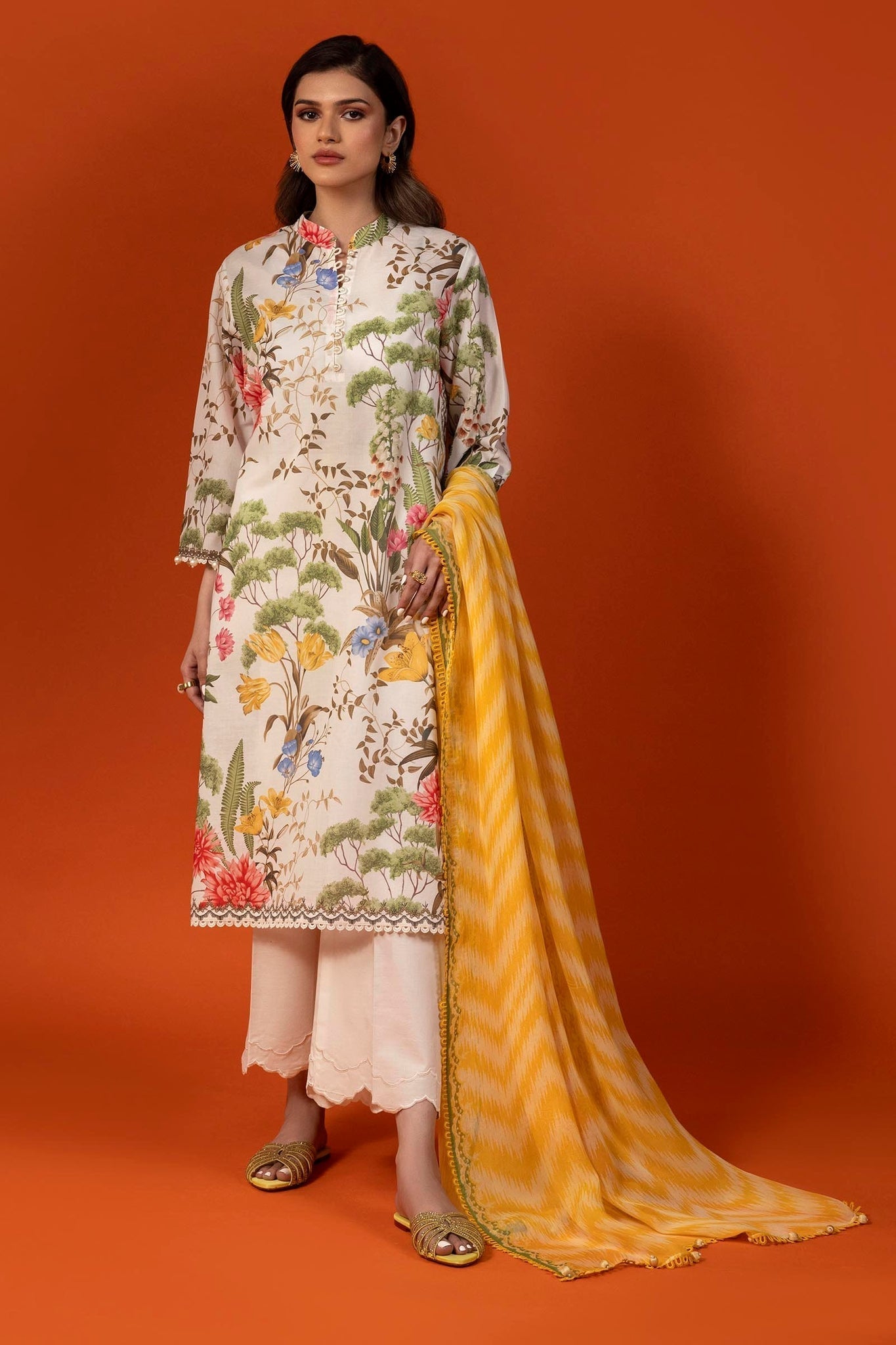 UNstitched Lawn 3 Piece Suit  H251-003A-3AI (RTS)