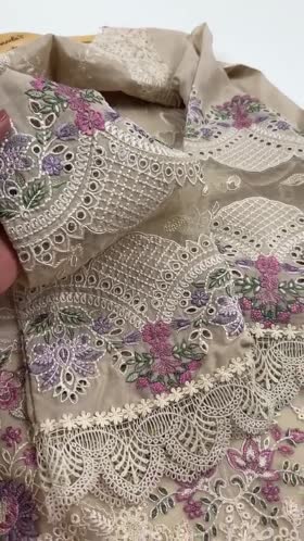 Aneelas Lawn Emb 3pc Silk Duppata [LUX-26-87] [Dispatch Time 2 Months]