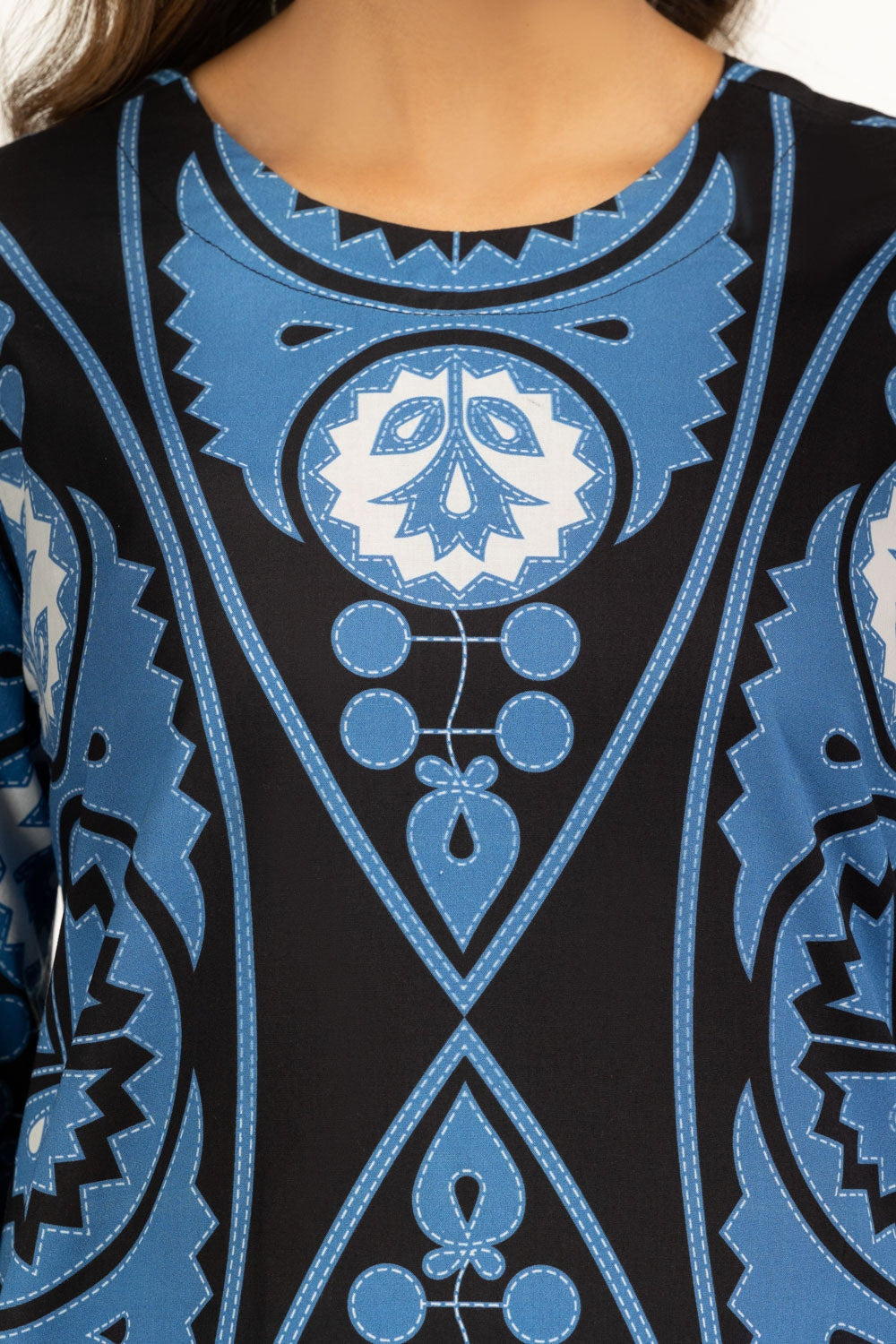 3PC Cambric Printed Suit