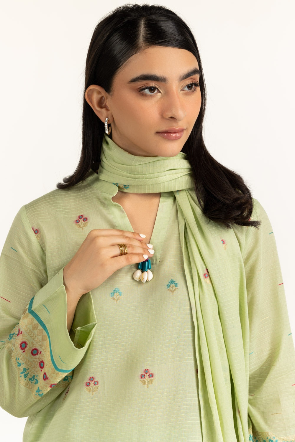 3Pc Dyed Jacquard Suit