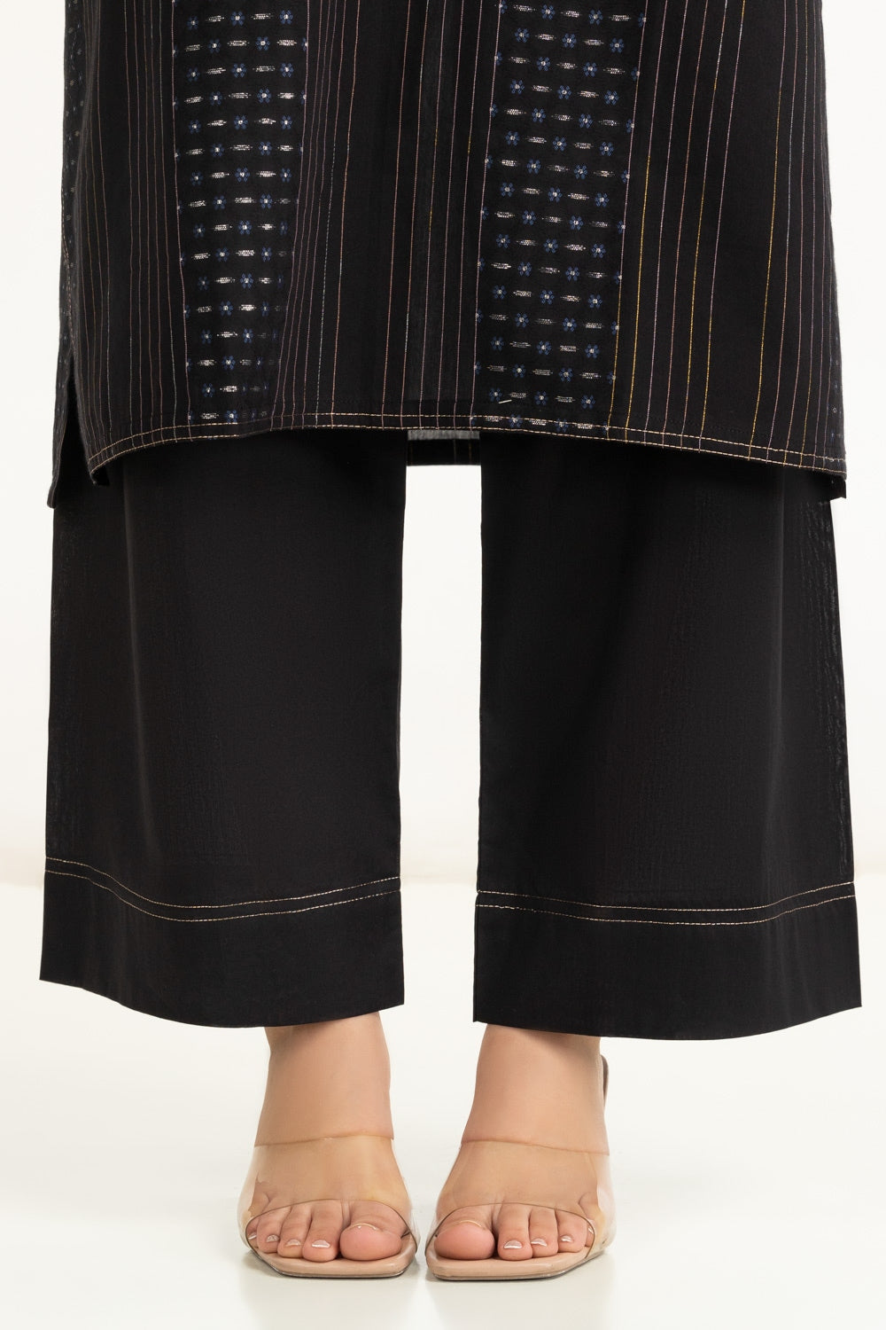 3Pc Jacquard Embroidered Suit