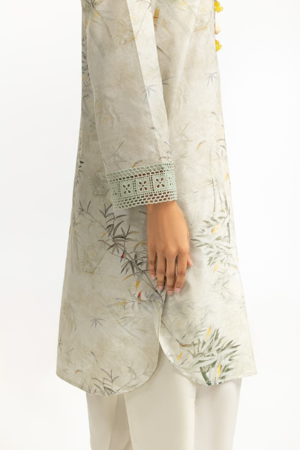 3Pc Jacquard Printed Suit