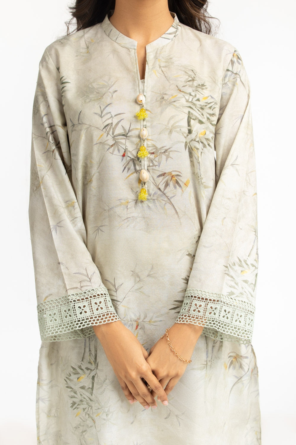 3Pc Jacquard Printed Suit