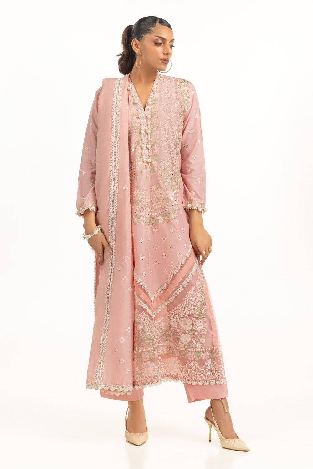 3PC Lawn Embroidered Suit