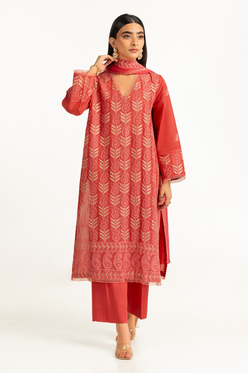 3PC Lawn Embroidered Suit