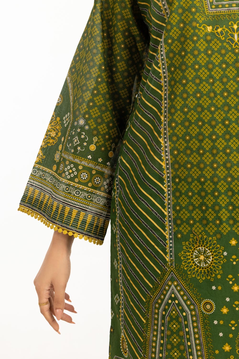 3PC Lawn Gold Printed Suit