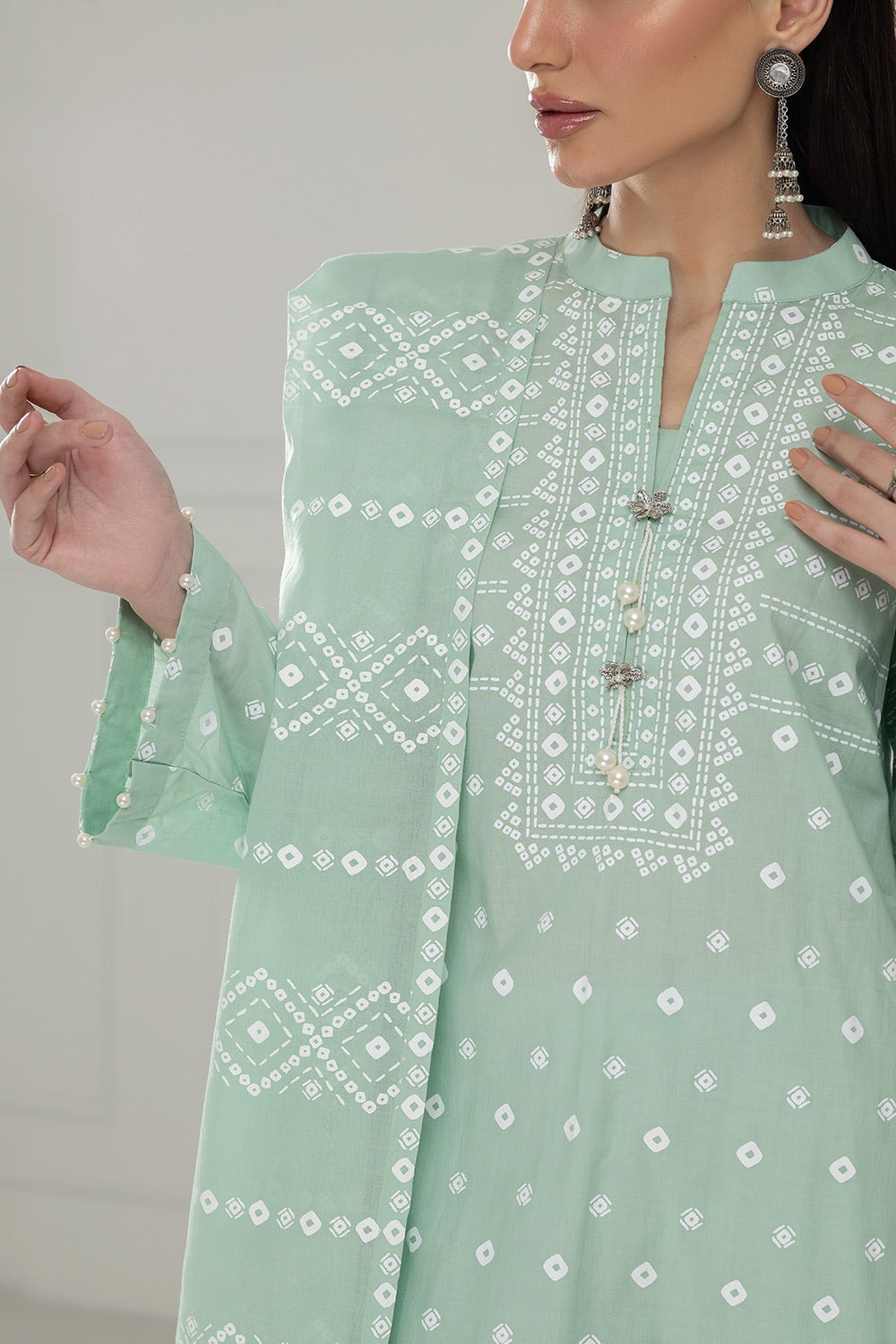 3PC Lawn Lacquer Printed Suit