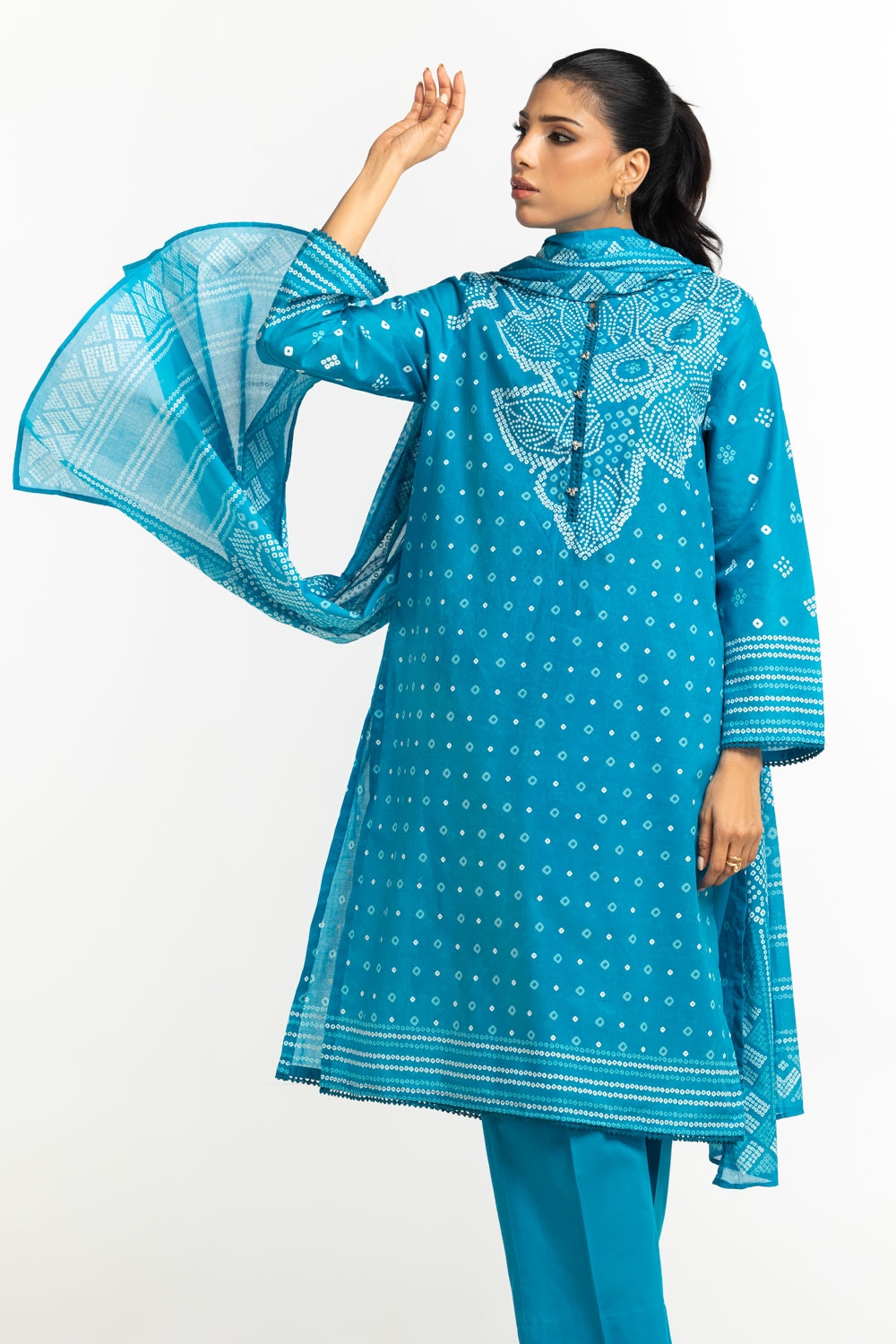 3PC Lawn Lacquer Printed Suit