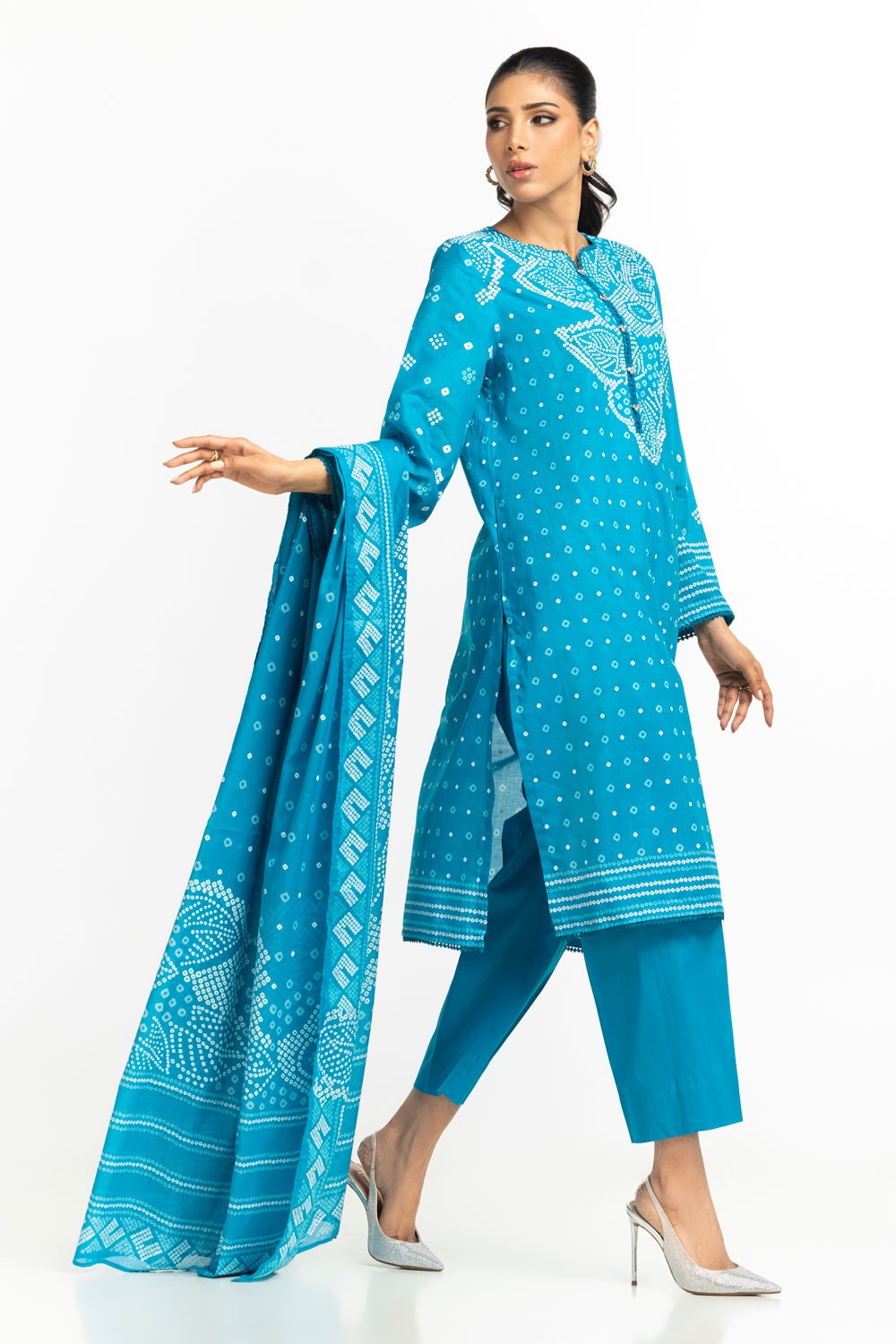 3PC Lawn Lacquer Printed Suit