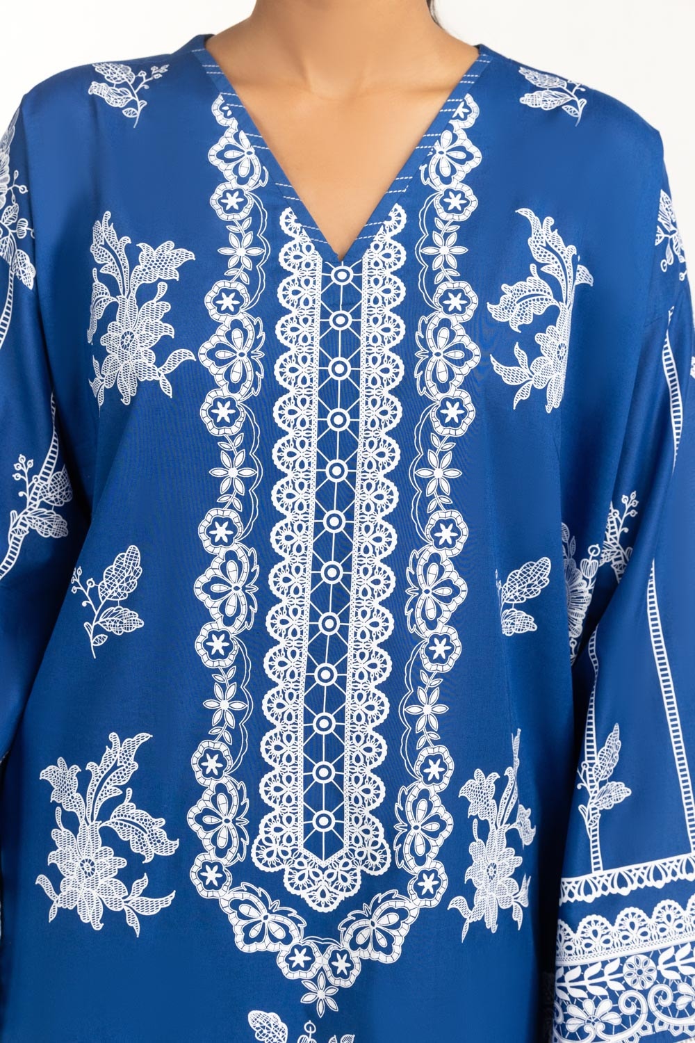3Pc Lawn Lacquer Printed Suit