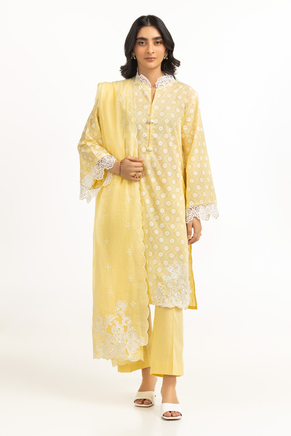 3PC Lawn Lacquer Printed Suit