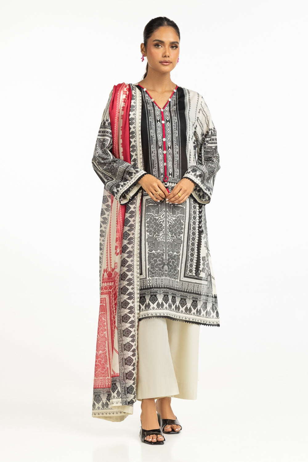 3Pc Lawn Printed Suit