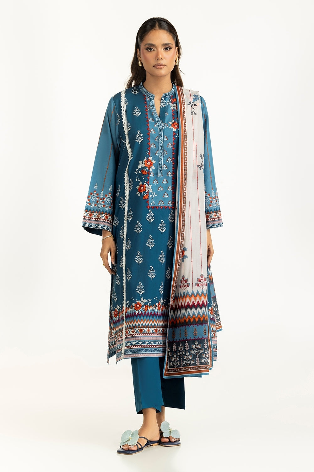 3Pc Lawn Printed Suit