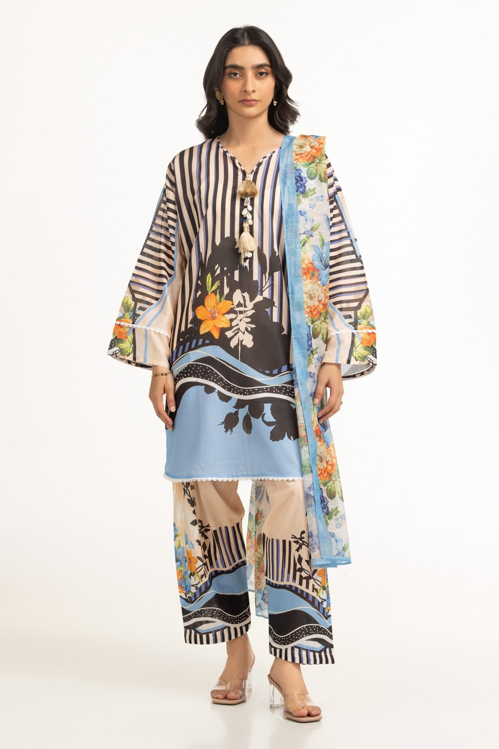 3Pc Lawn Printed Suit
