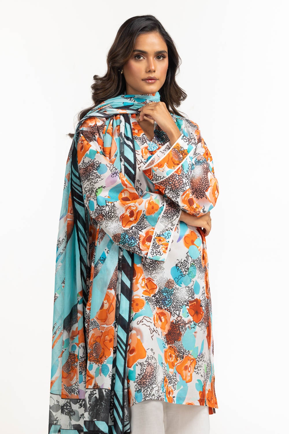 3Pc Lawn Printed Suit