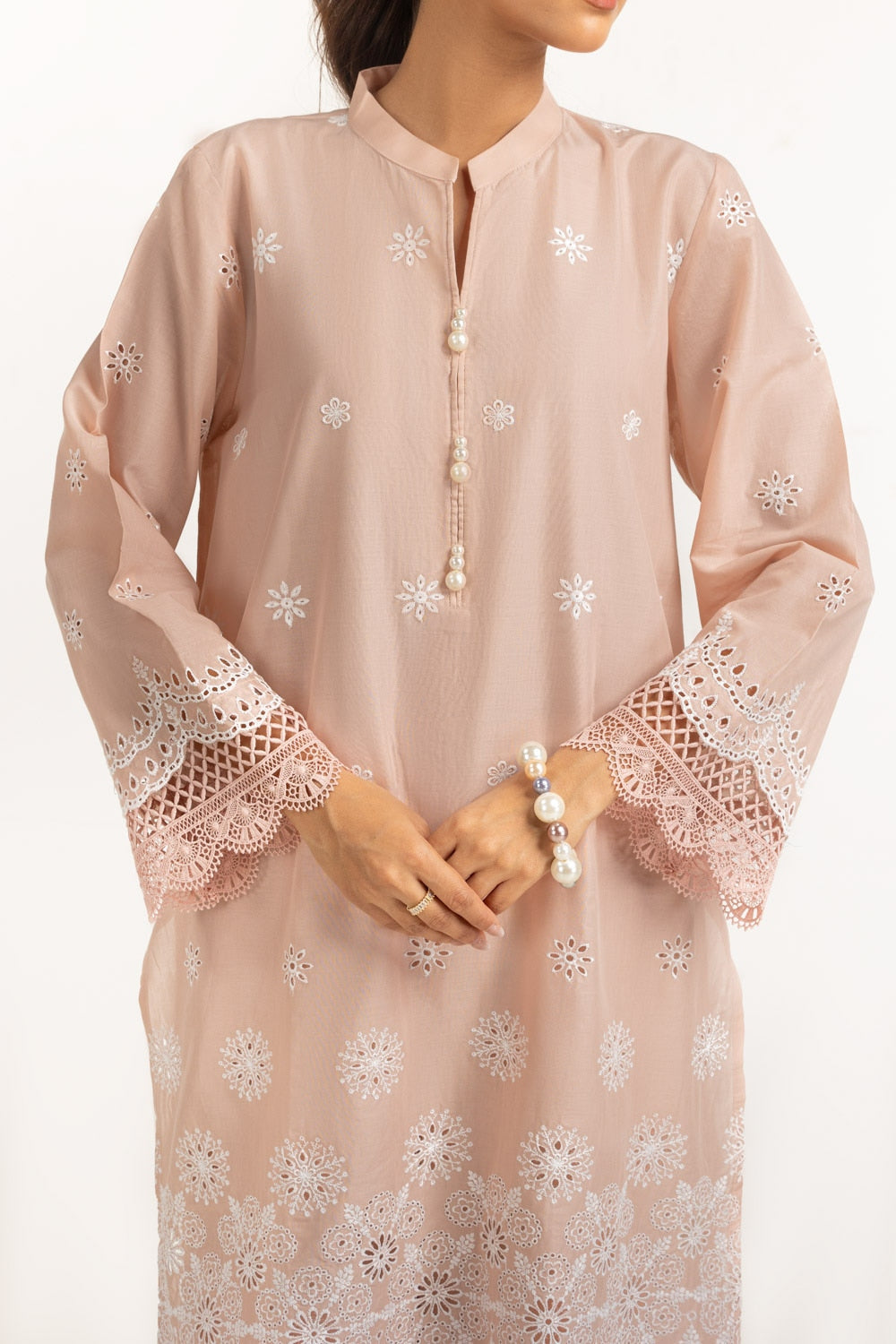 3PC Lawn Schiffli Embroidered Suit