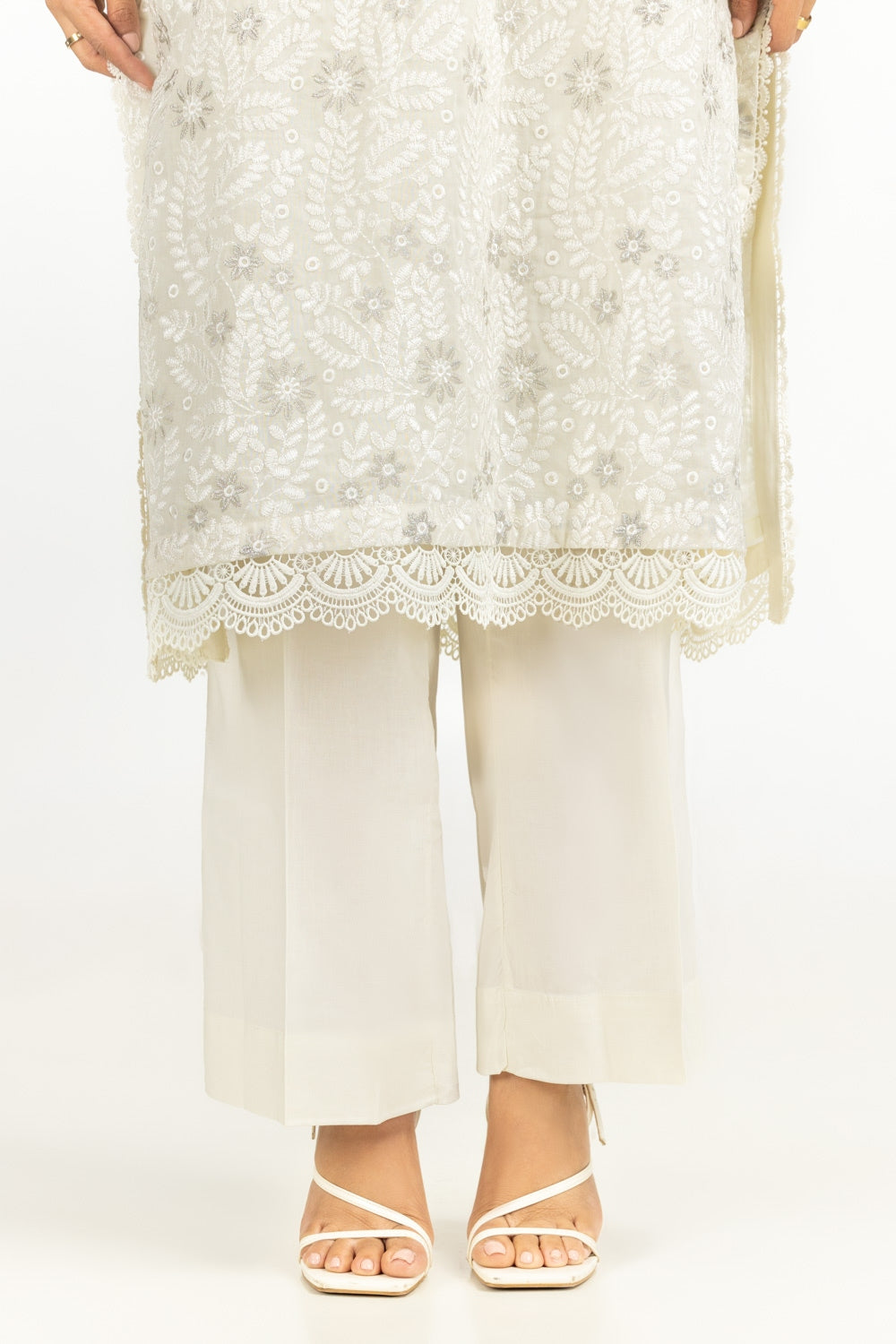 3PC Swiss Voile Embroidered Suit
