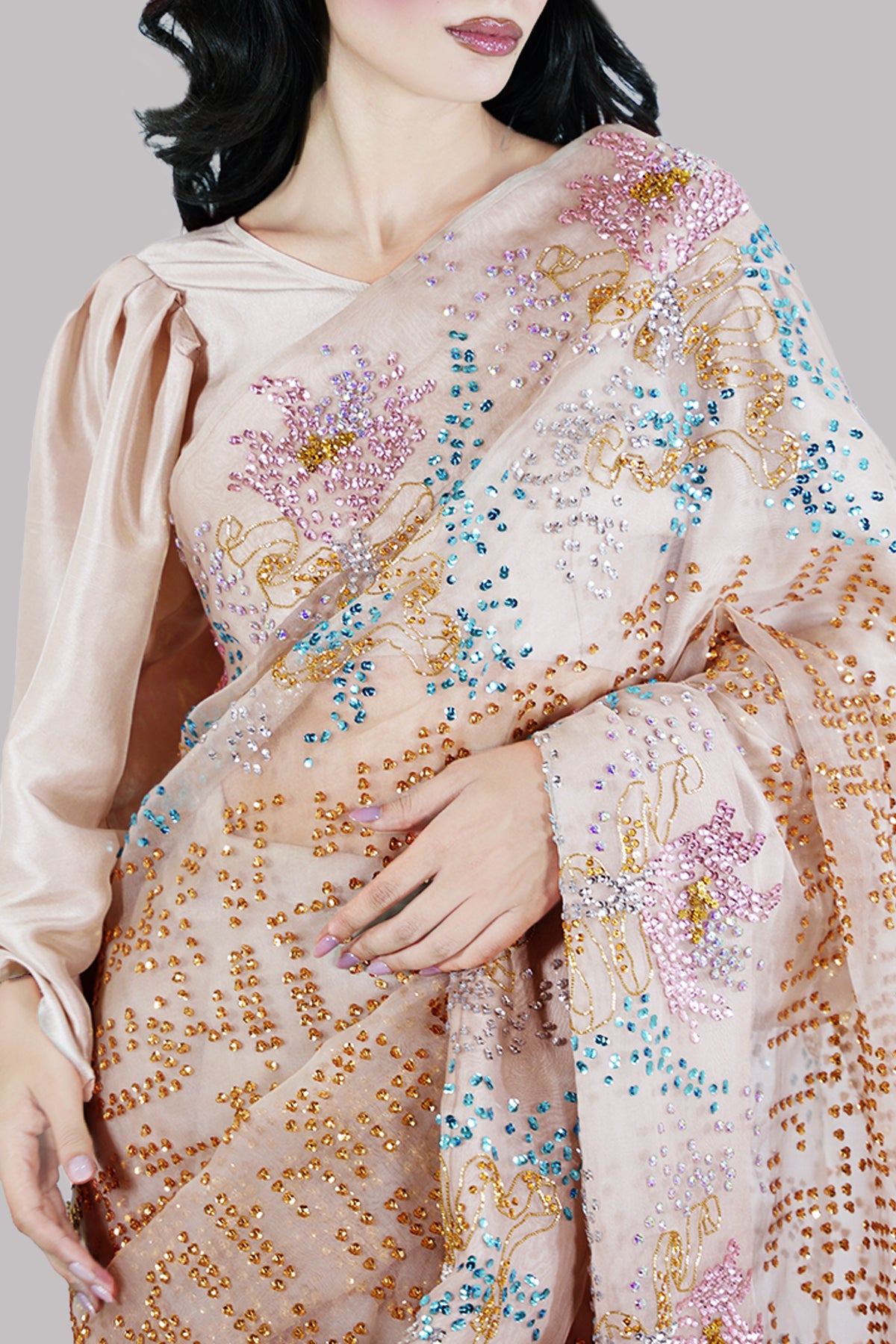 Moonlight Embellished Sari