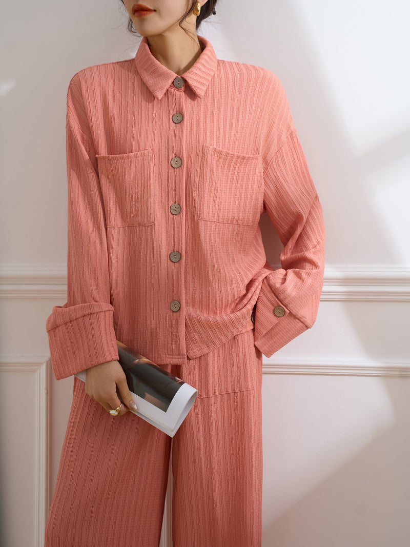 Panama Linen Suit with Button Pale Yellow