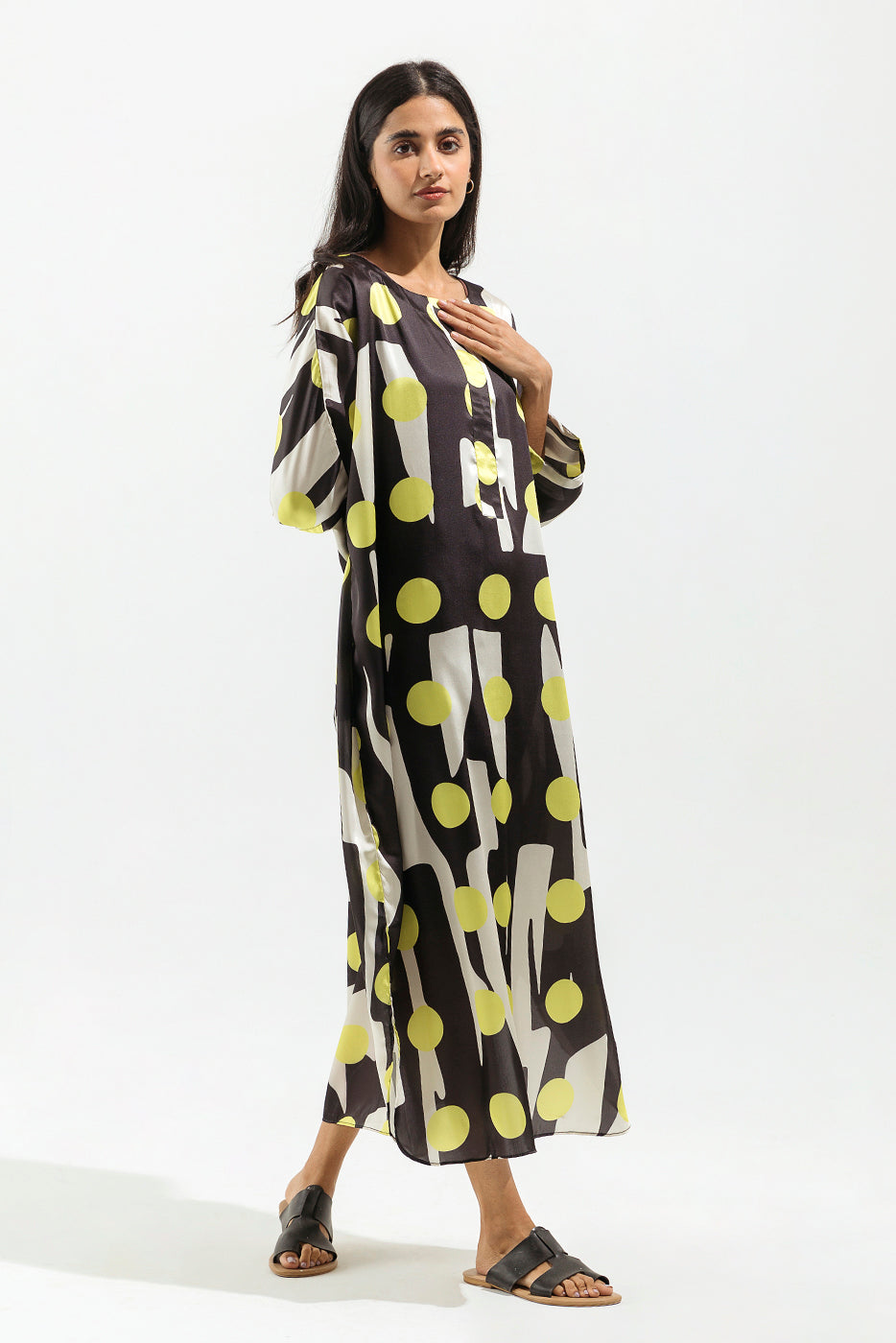 Printed Long Dress Shirt