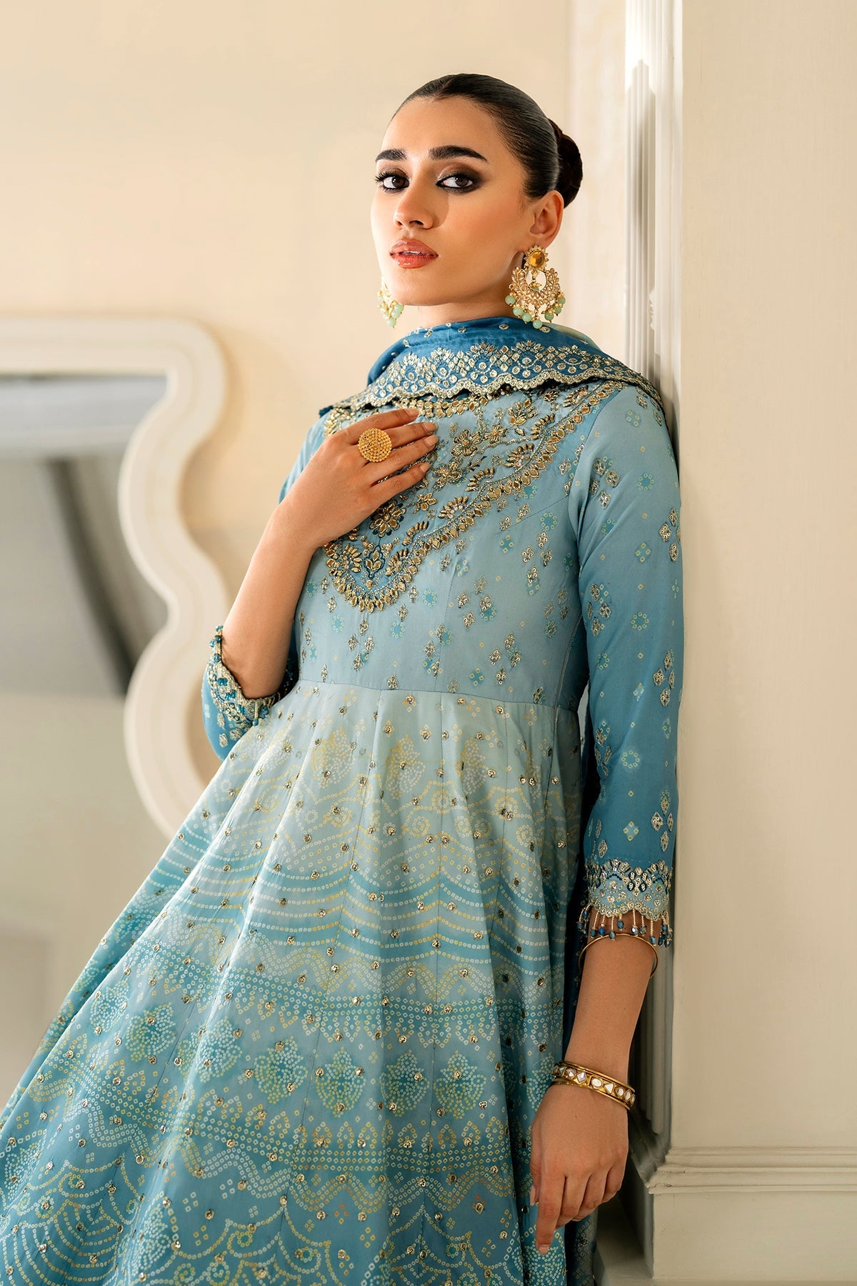 3 Piece Embroidered Dobby Lawn Suit