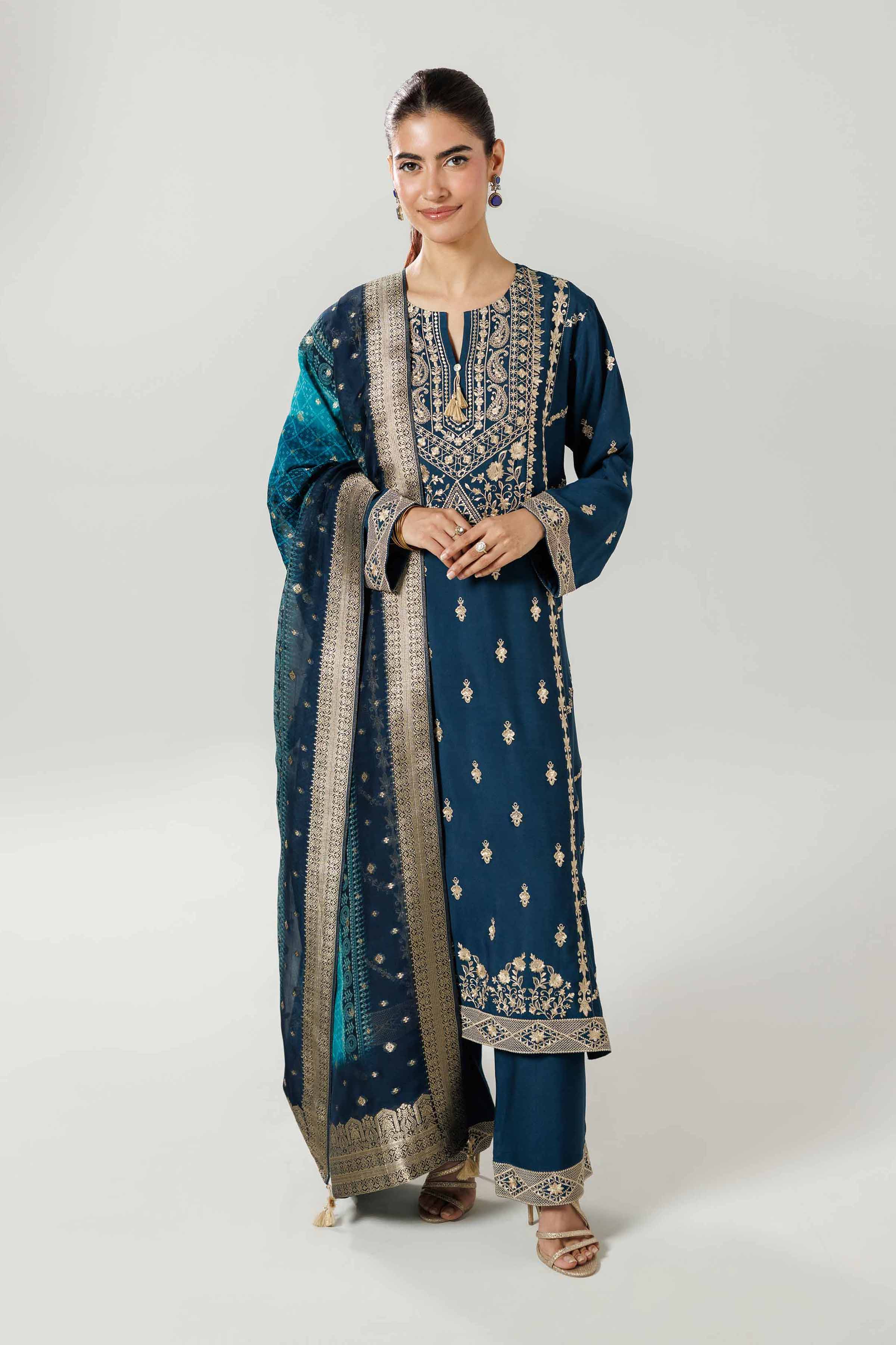 3 Piece - Embroidered Suit - 42419118