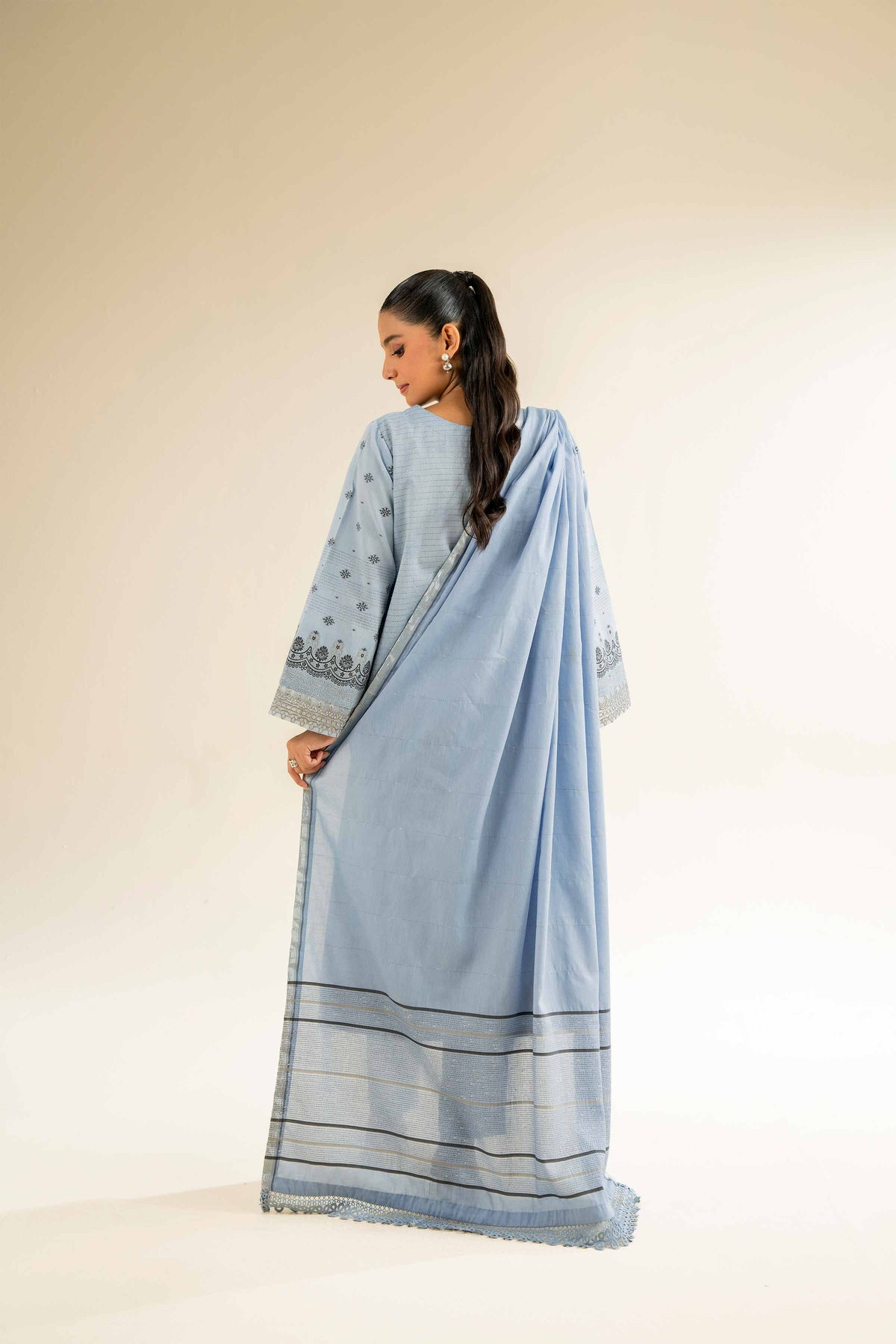 3 Piece - Jacquard Embroidered Suit - 42501043