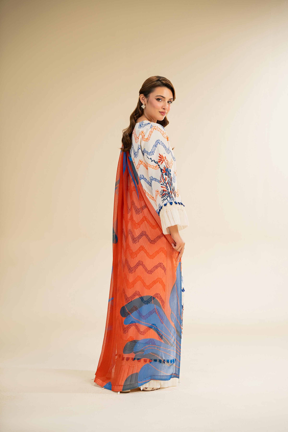 3 Piece - Jacquard Embroidered Suit - 42501093