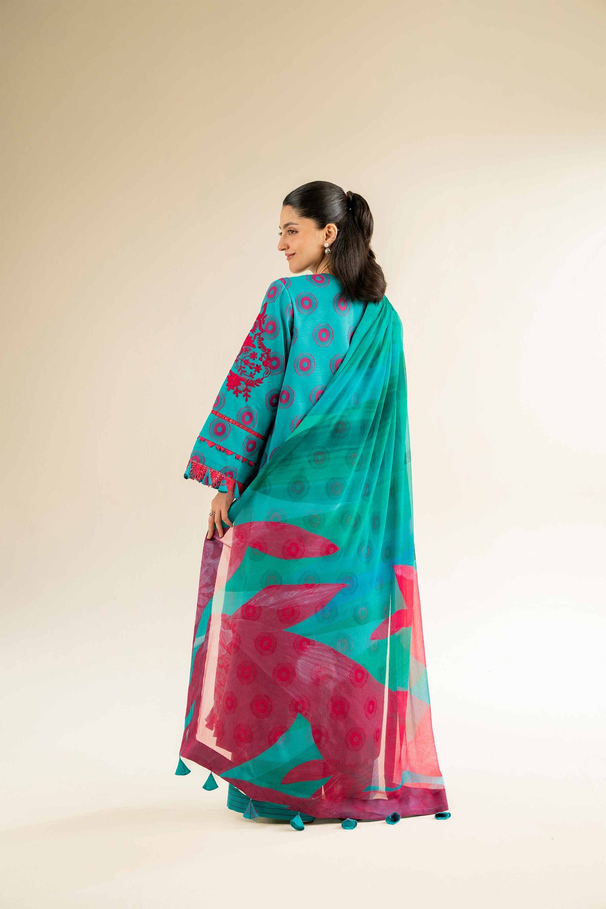 3 Piece - Jacquard Embroidered Suit - 42501094