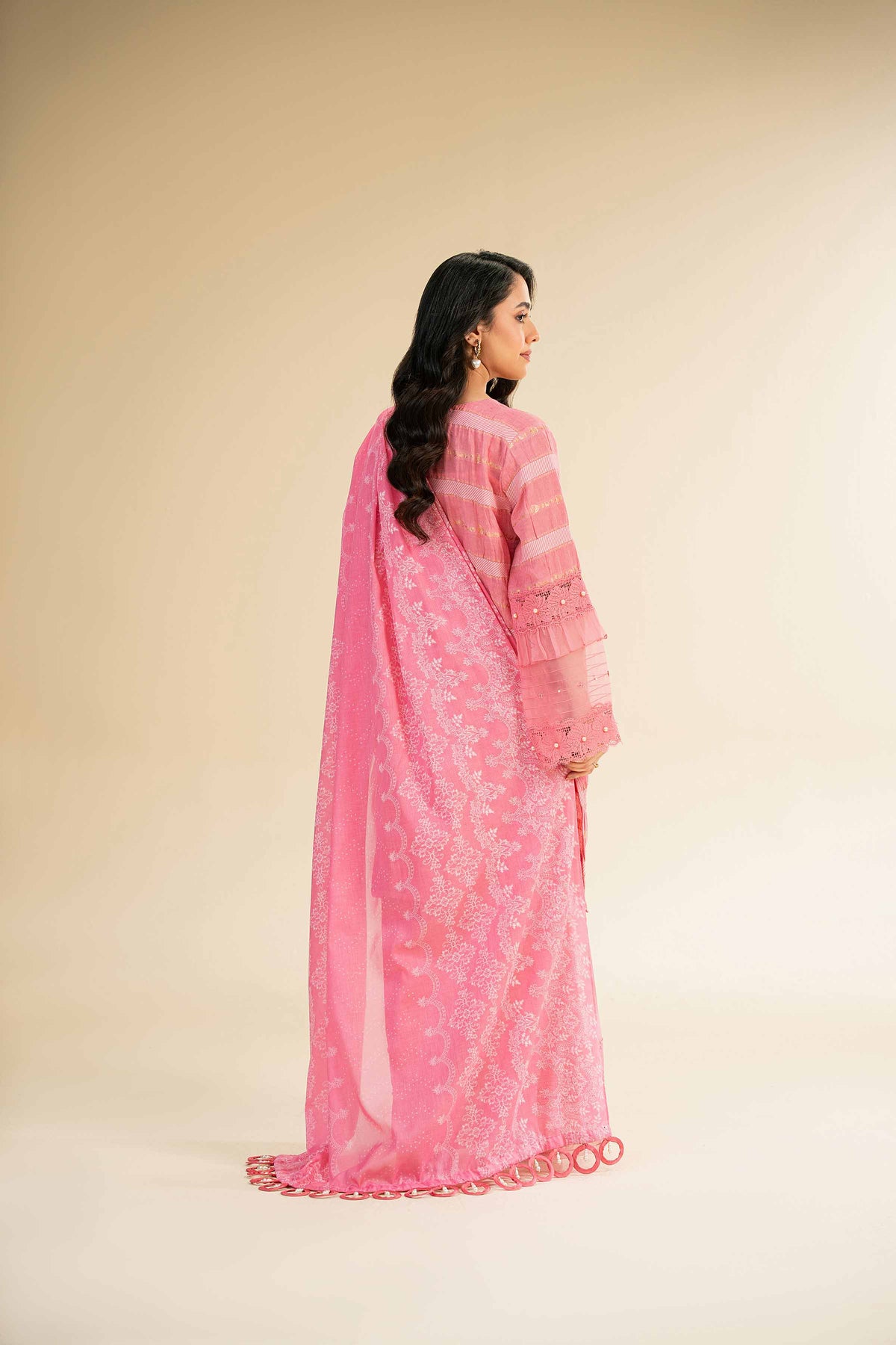 3 Piece - Paste Printed With Jacquard Suit - 42501106