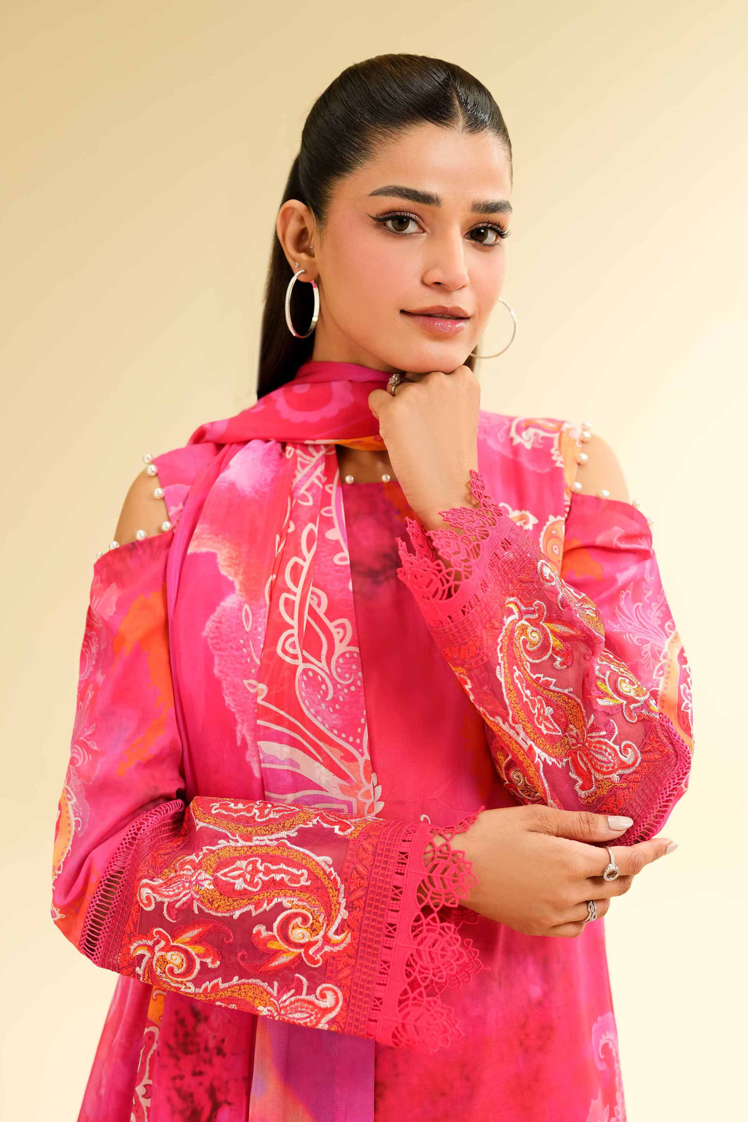 3 Piece - Digital Printed Embroidered Suit - 42501476