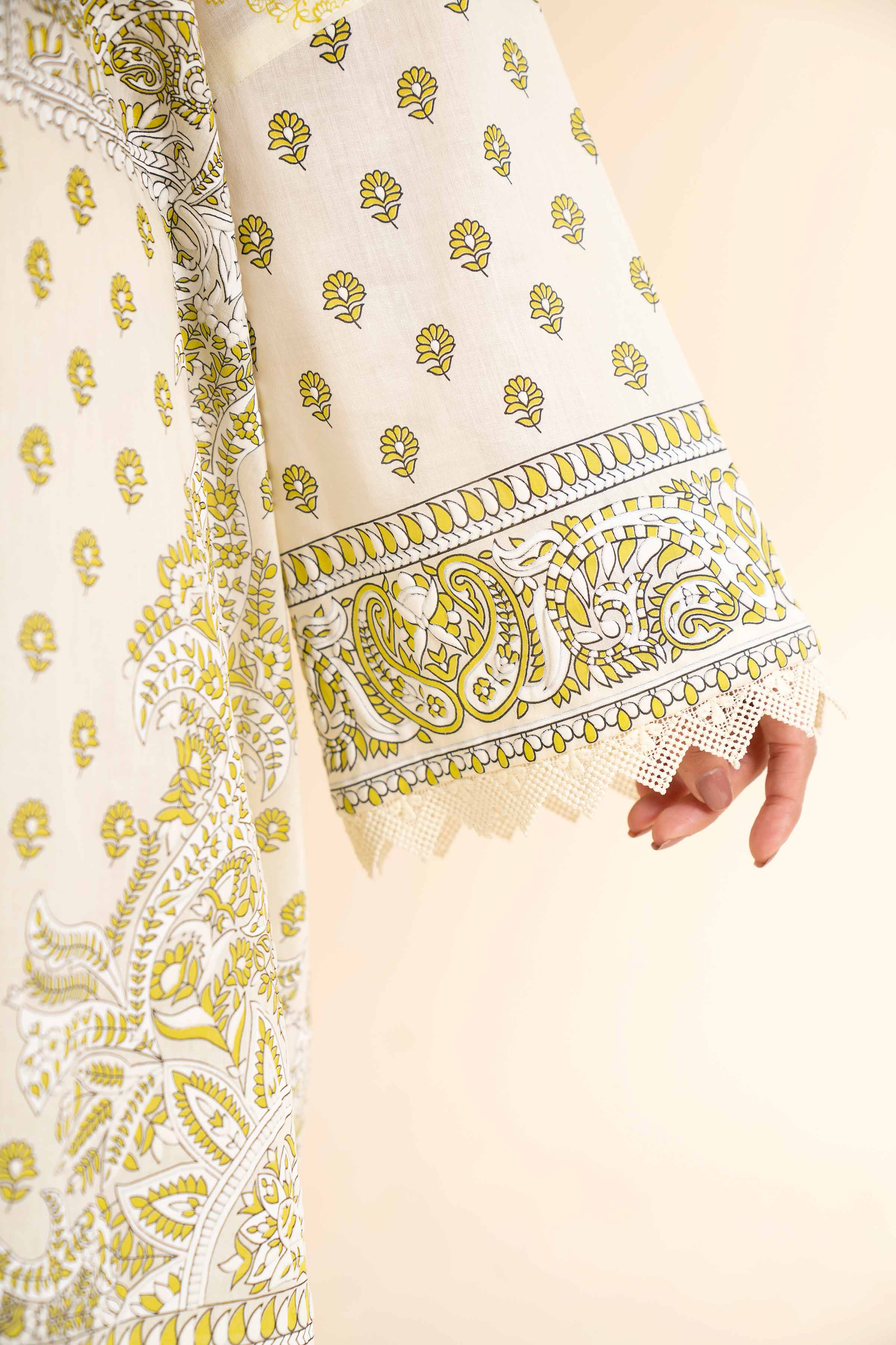 3 Piece - Flatbed Paste Embroidered Suit - 42501660
