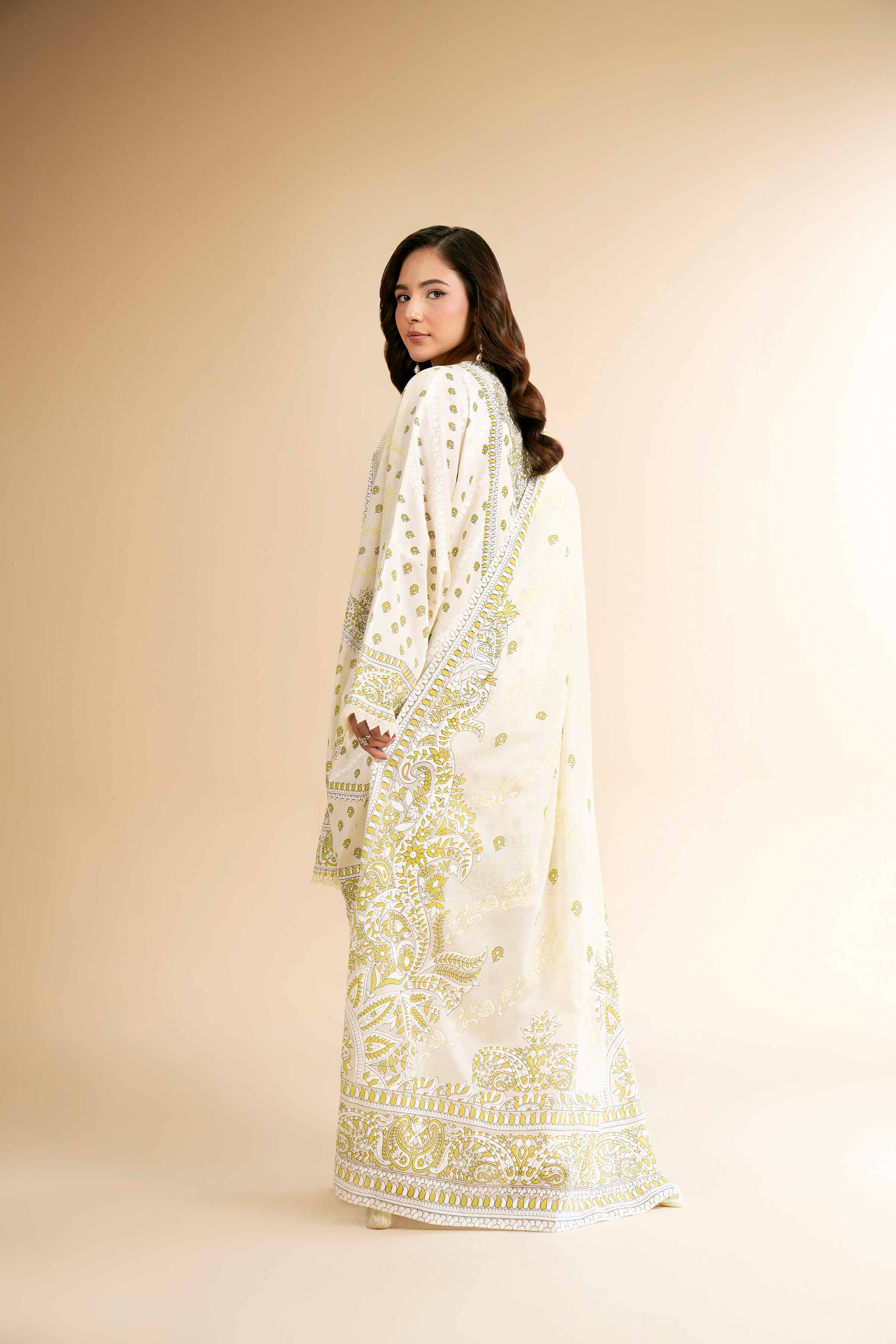 3 Piece - Flatbed Paste Embroidered Suit - 42501660