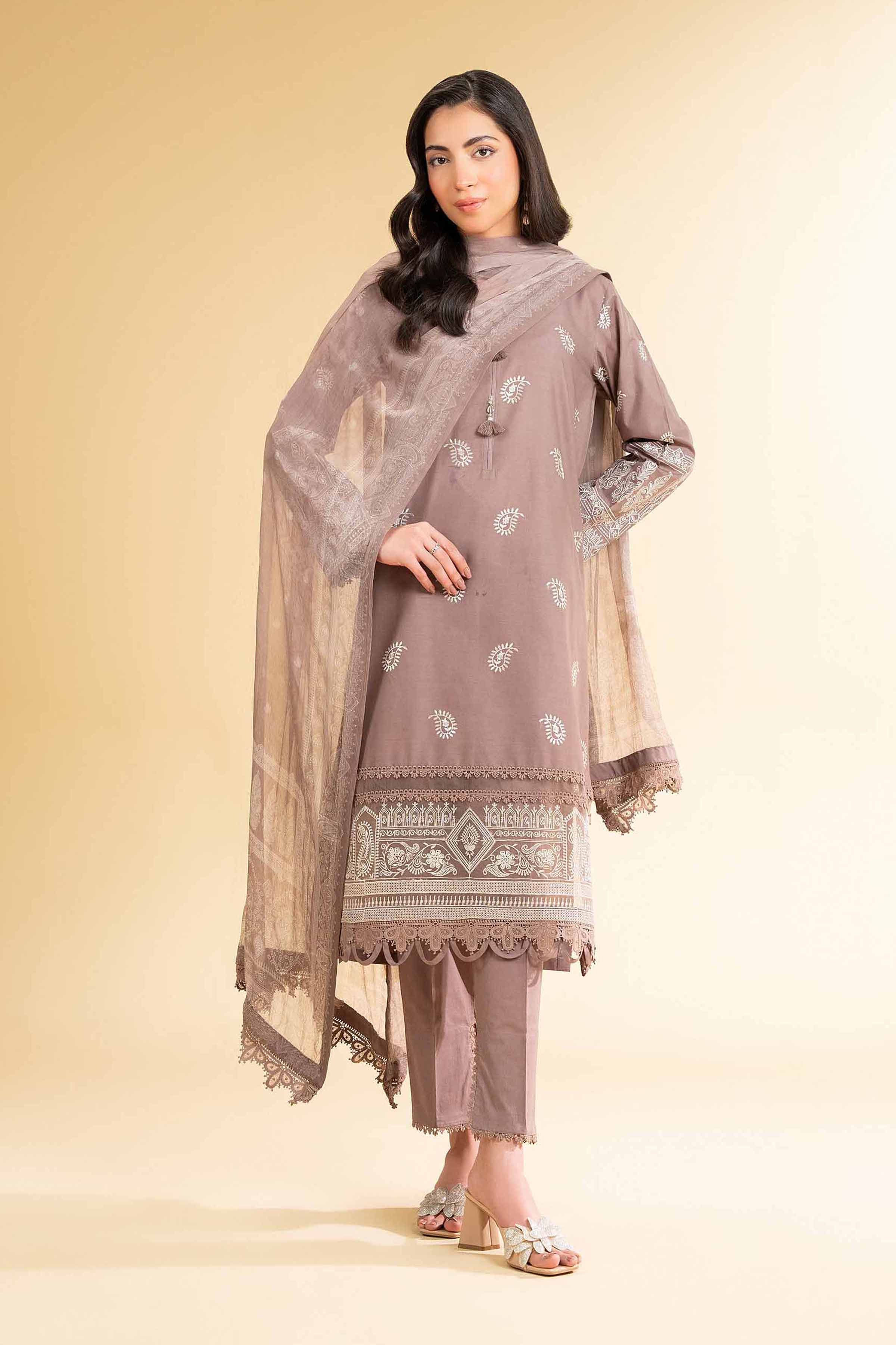 3 Piece - Jacquard Embroidered Suit - 42501825