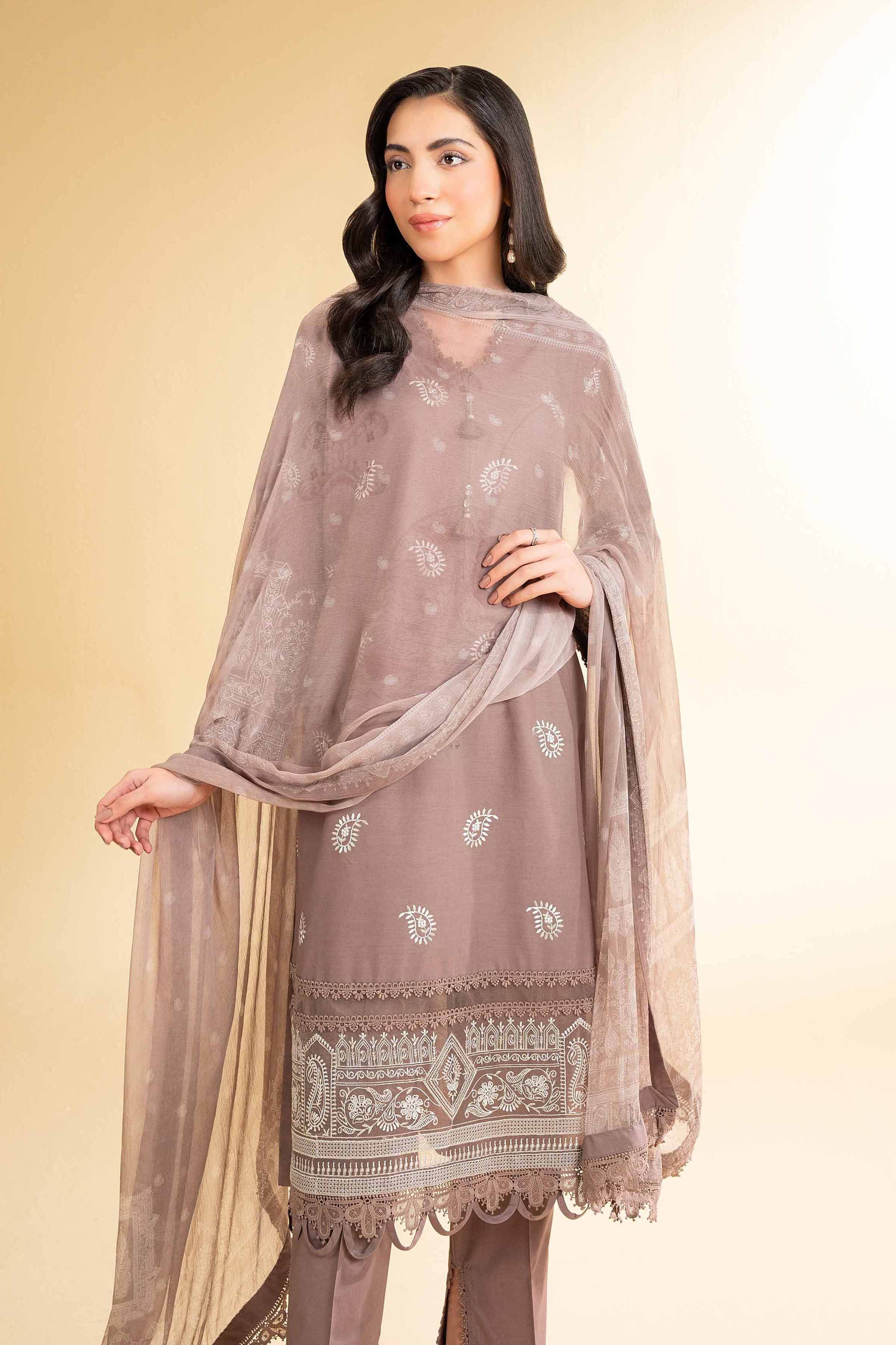 3 Piece - Jacquard Embroidered Suit - 42501825