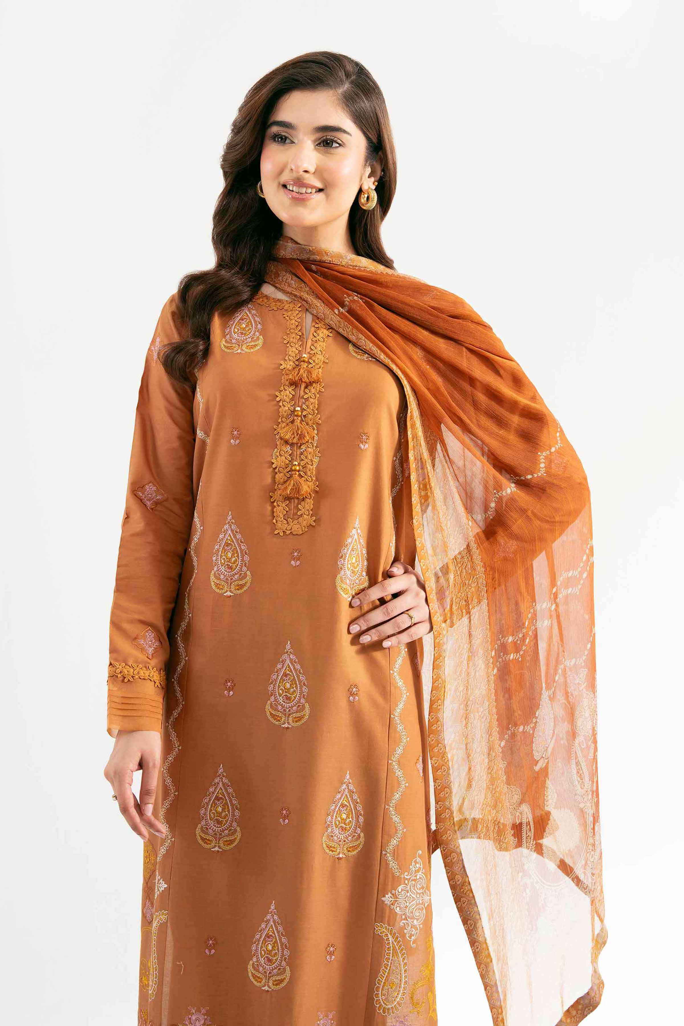3 Piece - Jacquard Embroidered Suit - 42501826