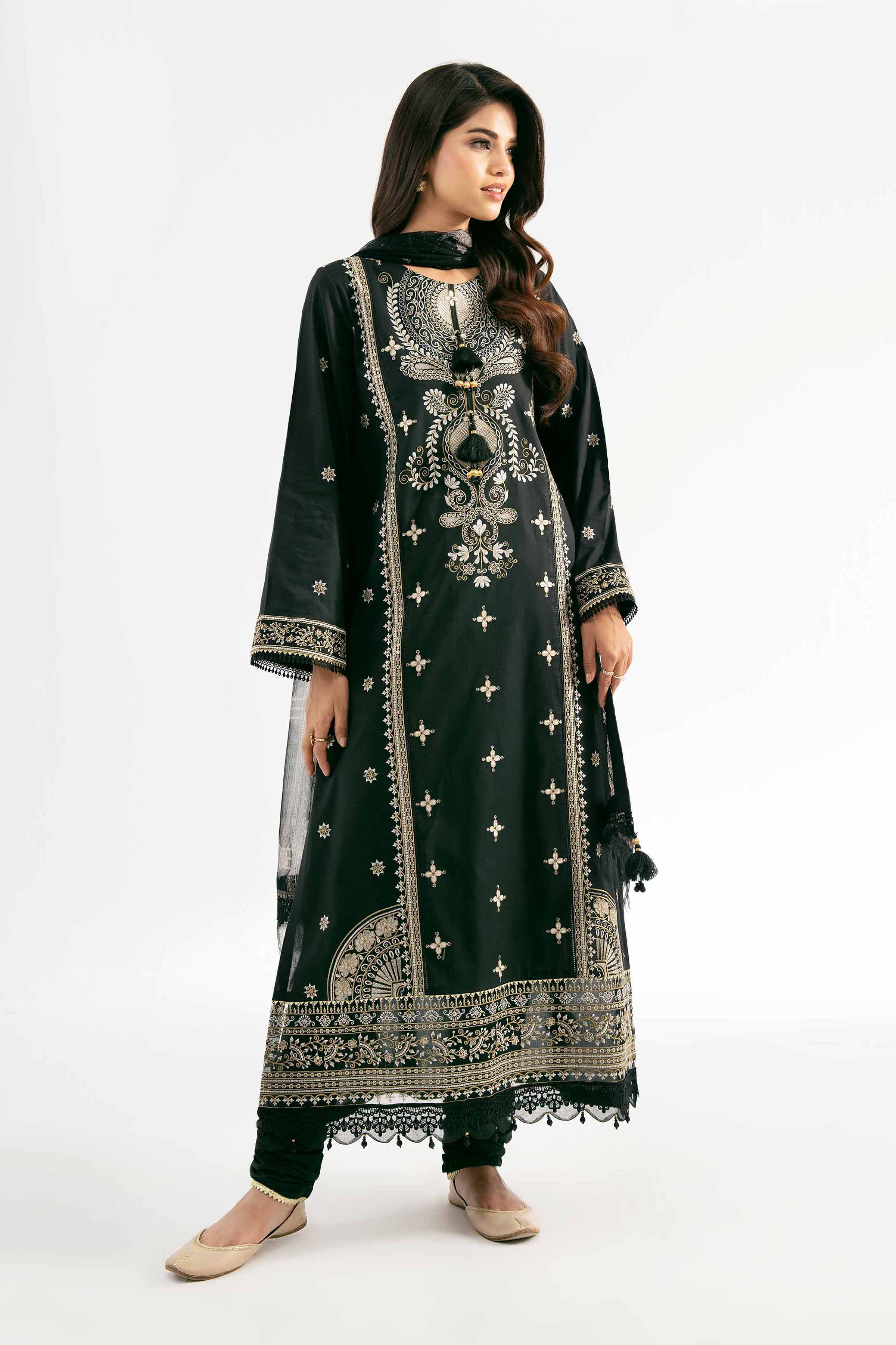 3 Piece - Jacquard Embroidered Suit - 42501828