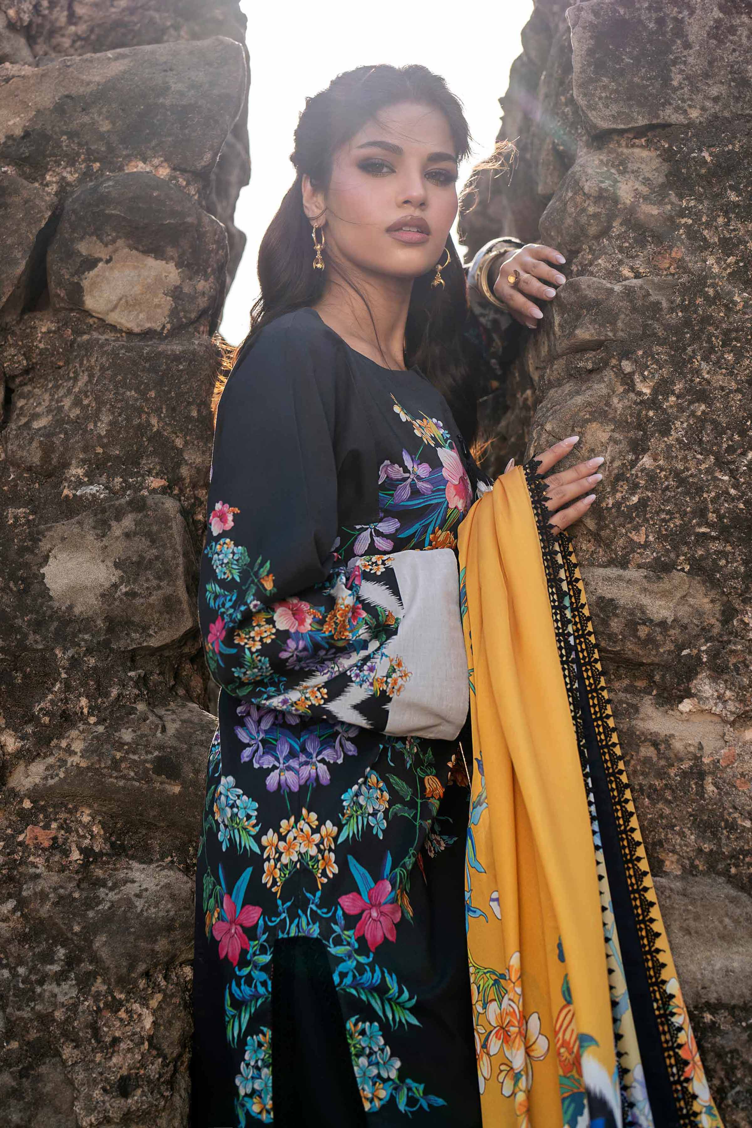 3 Piece - Digital Printed Embroidered Suit - 42501839