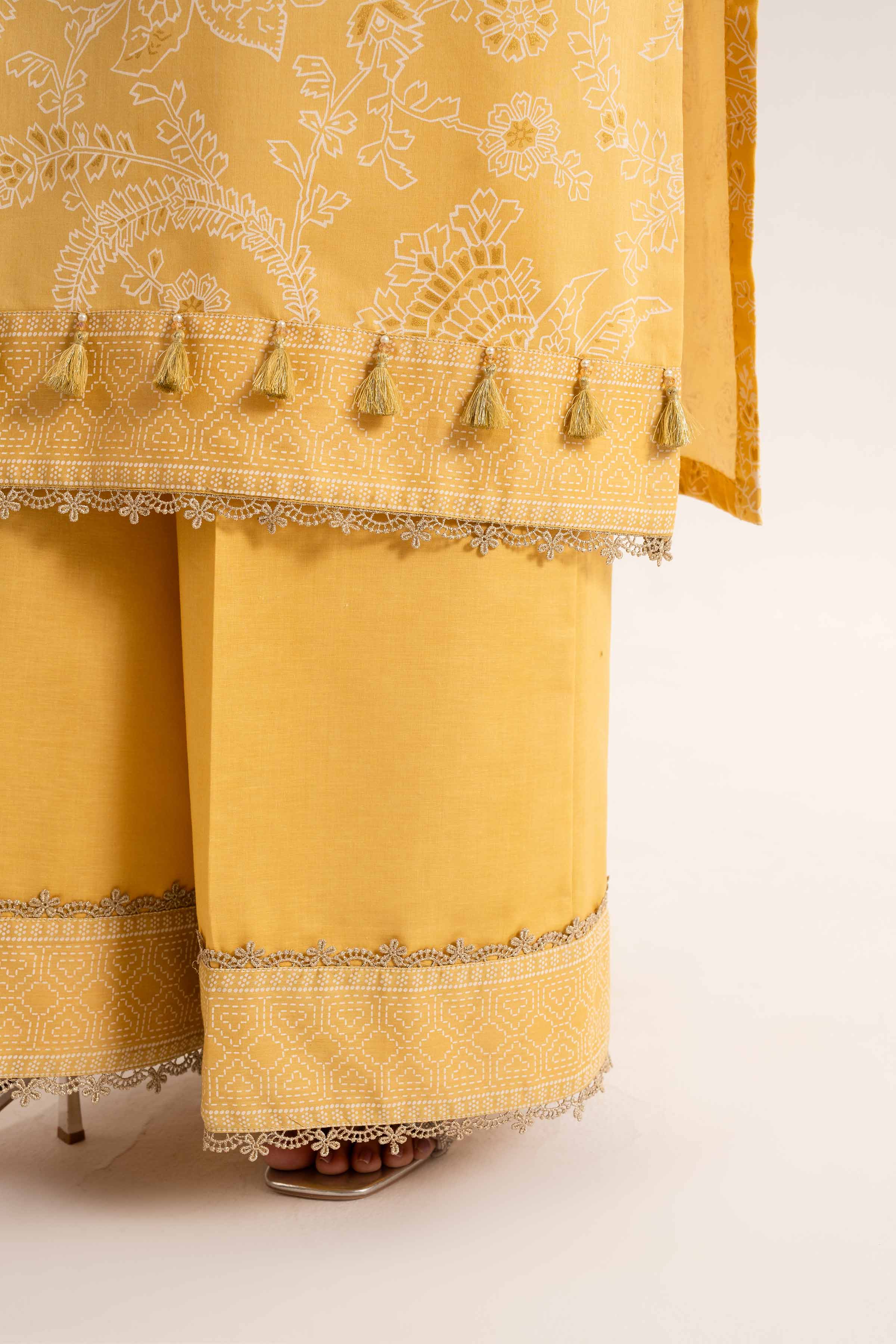 3 Piece - Paste Printed Embroidered Suit - 42501850