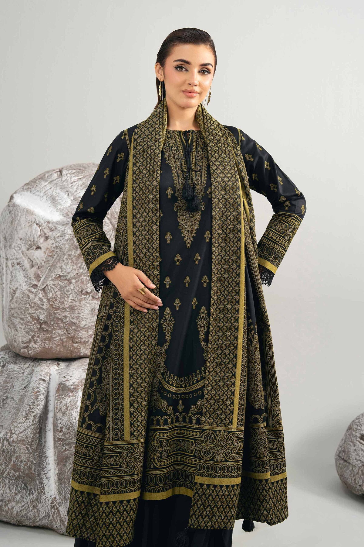 3 Piece - Dyed Jacquard Suit - 42502039