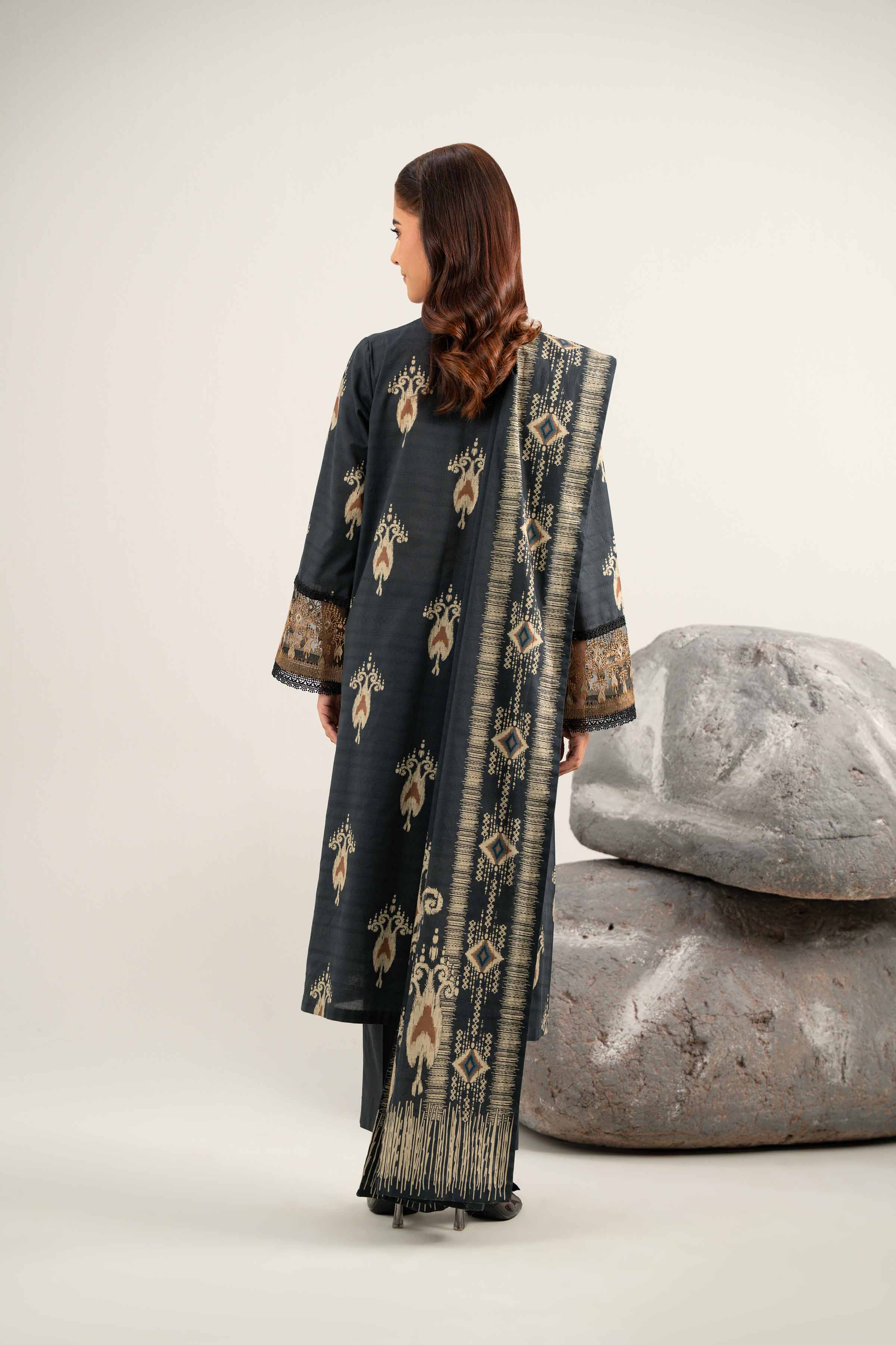 3 Piece - Digital Printed Embroidered Suit - 42502053