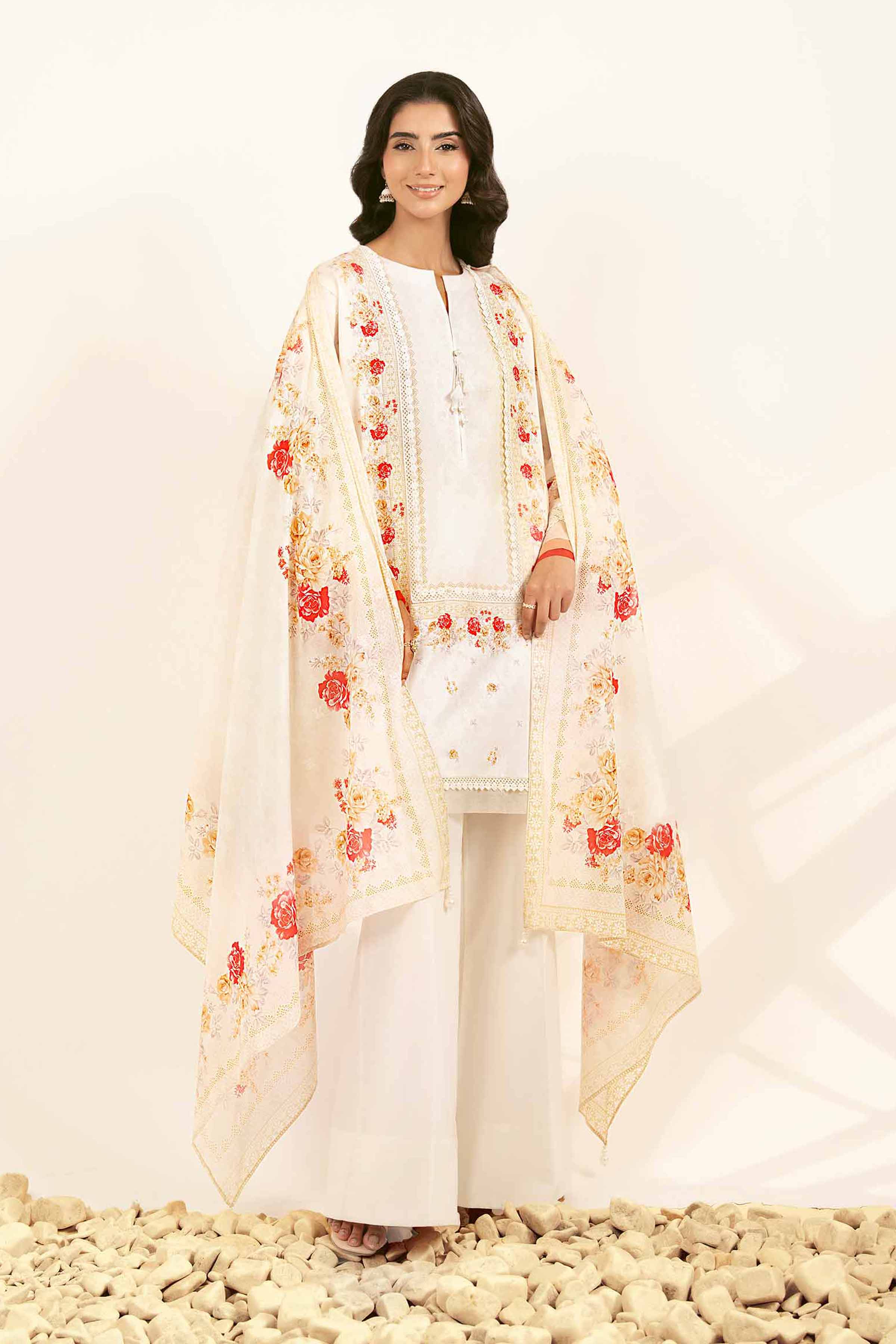 3 Piece - Digital Printed Jacquard Suit - 42502117